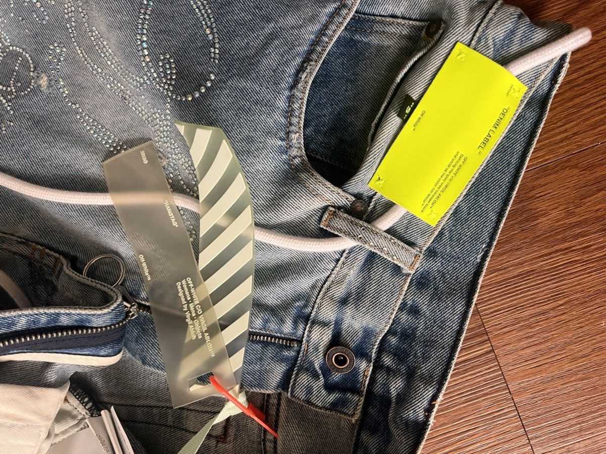 Off-White BRAVADO OFF - WHITE RHINESTONE DENIM Size US 34 / EU 50 - 3 Thumbnail