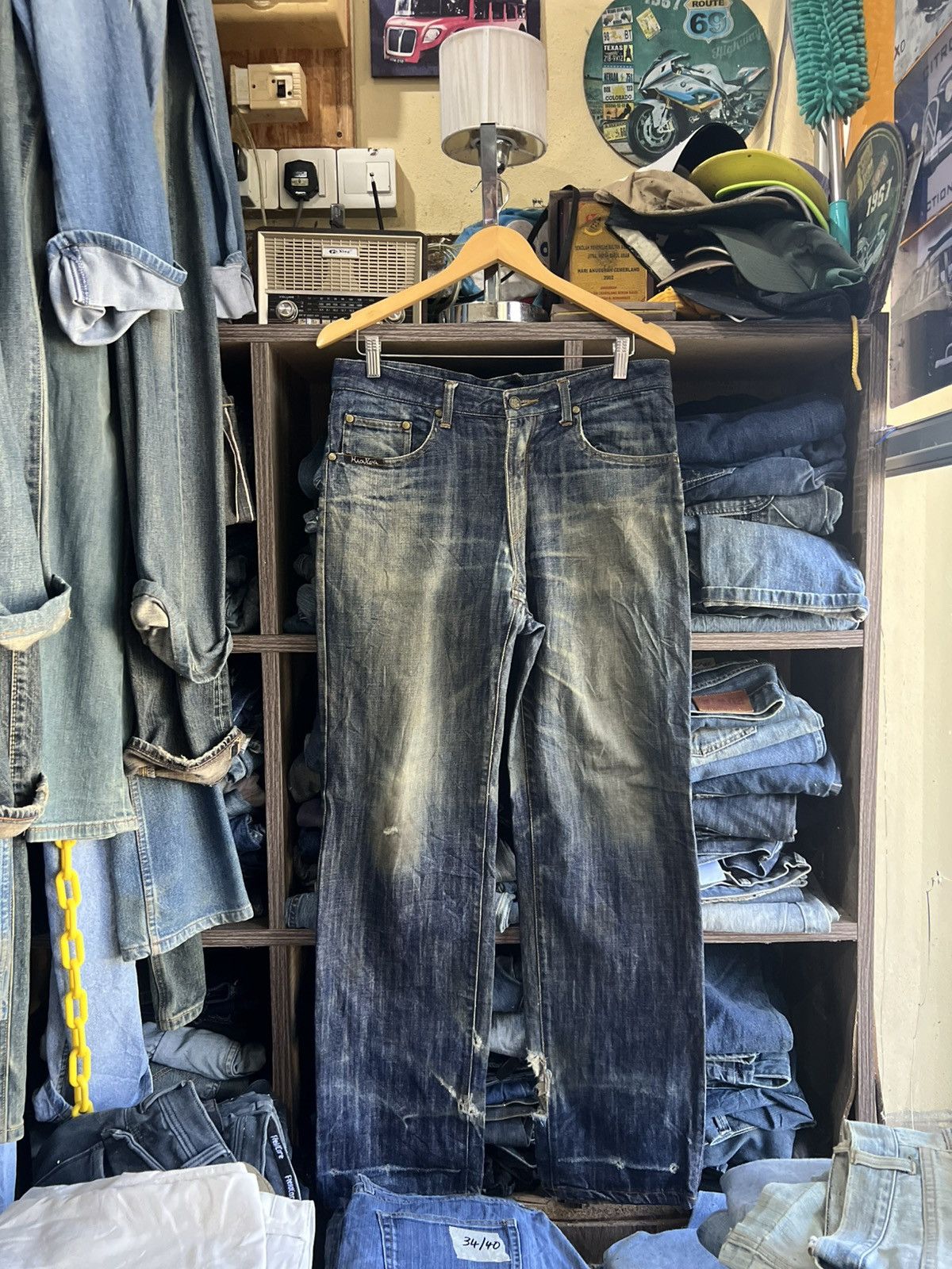 Japanese Brand 🔥Rare Macarena Full Zipper Distressed Denim Size US 33 - 1 Thumbnail