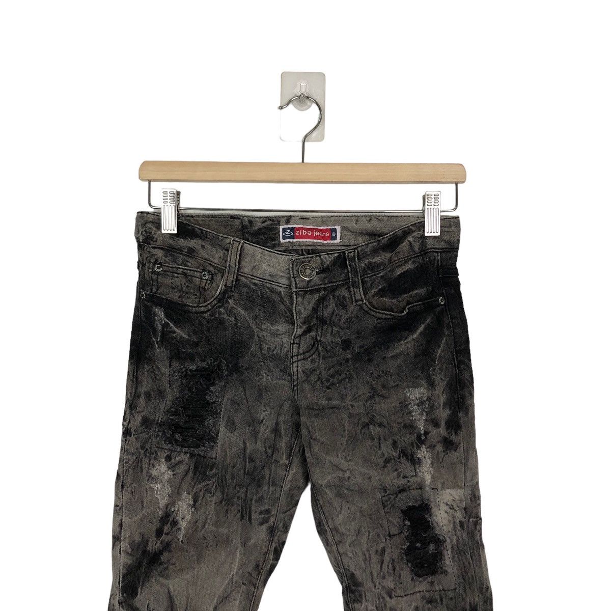 Japanese Brand 🔥SKINNY DENIM JEANS DISTRESSED ZIBE JEANS JAPAN MADE Size US 26 / EU 42 - 2 Thumbnail