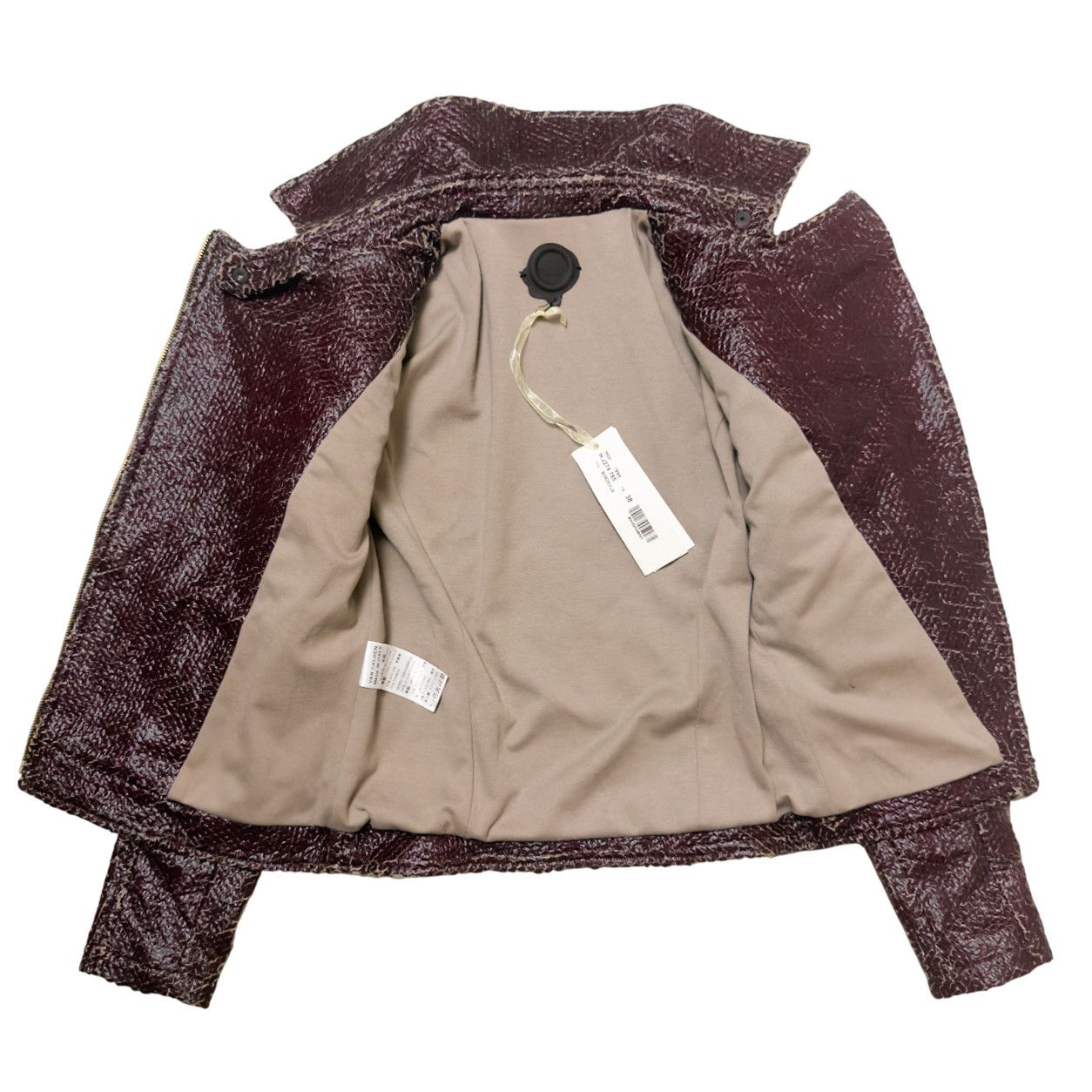 KMRii Van Caloen distressed leather biker jacket Size XS / US 0-2 / IT 36-38 - 3 Thumbnail