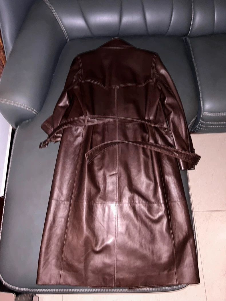 Saint Laurent Paris Long Leather Coat by Saint Laurent-2505 Size US S / EU 44-46 / 1 - 2 Thumbnail