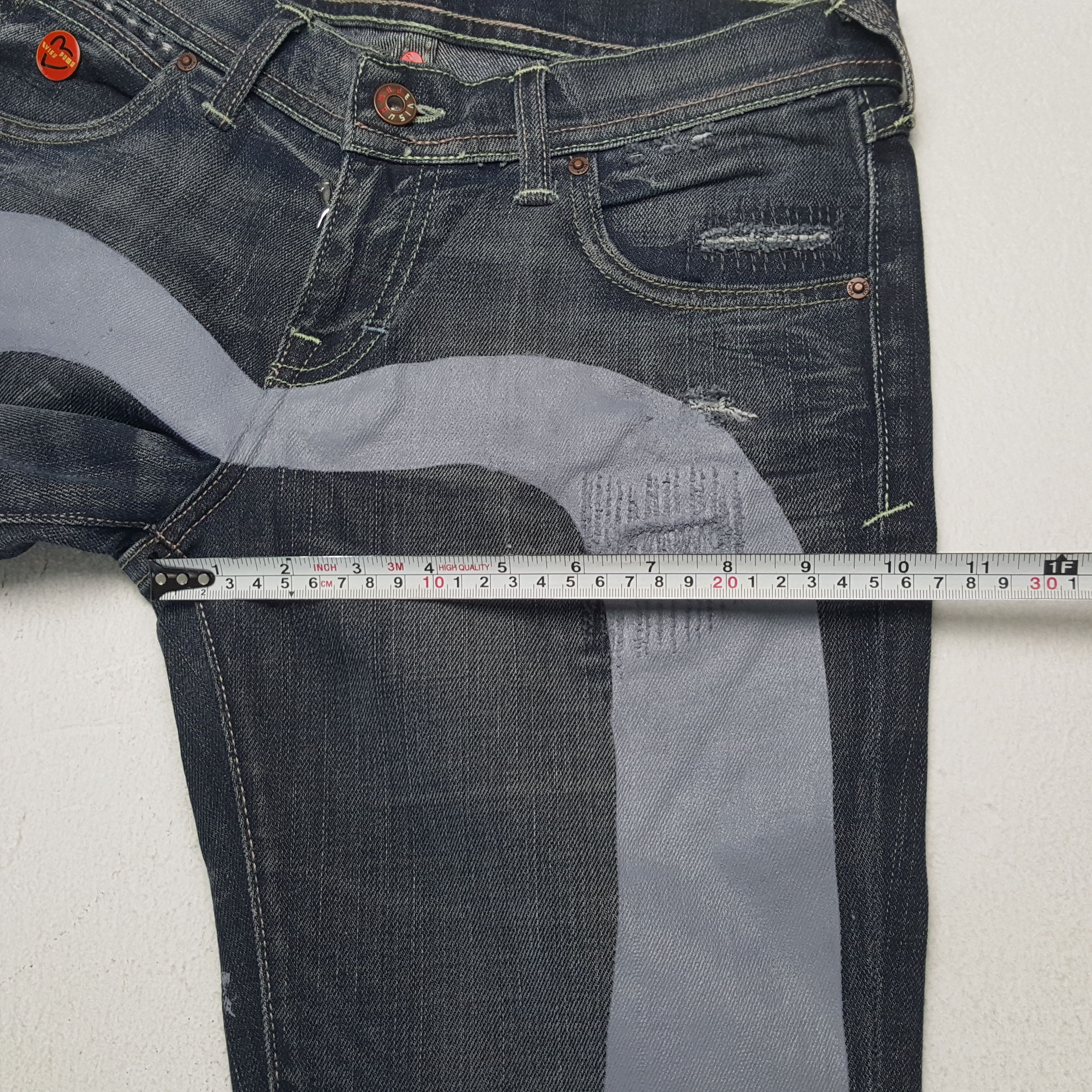 Evisu × Puma × Vintage EVISU x PUMA Japanese Brand Streetwear Custom Daicock Jeans Size 30" / US 8 / IT 44 - 9 Thumbnail