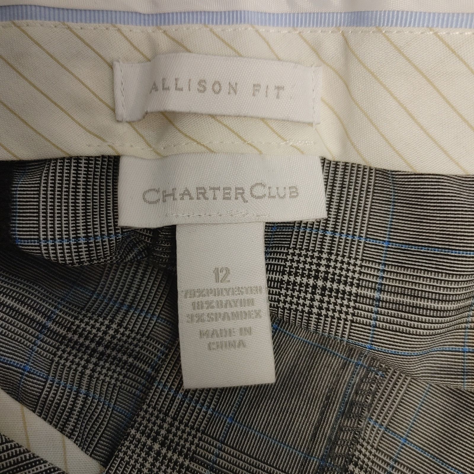 Other Allison Fit Charter Club Women 12 Gray Plaid Chino Bermuda Size 34" / US 12 / IT 48 - 3 Thumbnail