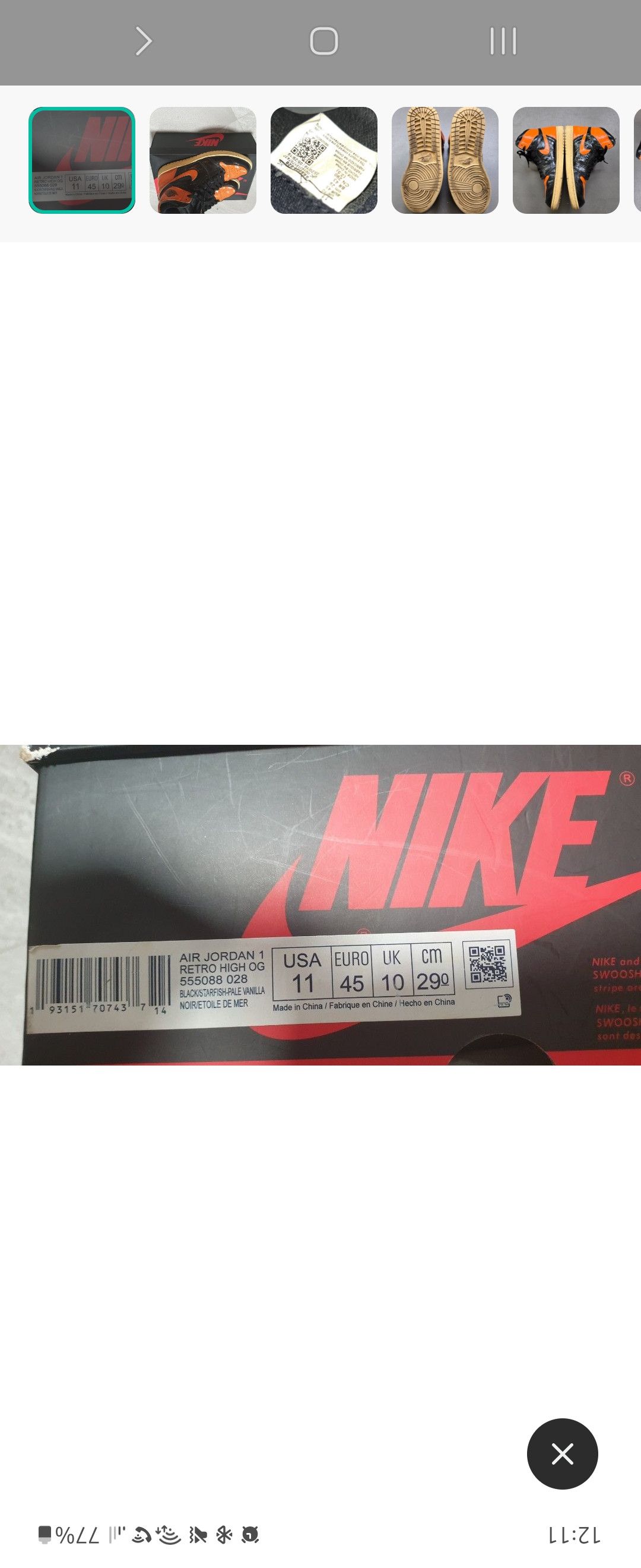 Jordan Brand × Nike Air Jordan 1 High OG Shattered board 3.0 Size US 10.5 / EU 43-44 - 6 Thumbnail