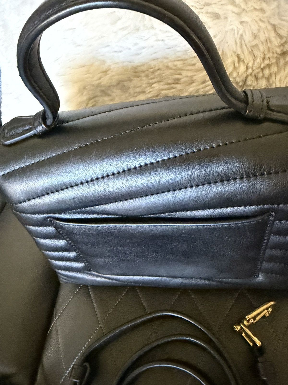 Tory Burch Tory Burch Kira Chevron Leather Top Handle Satchel 2 Way bag Size ONE SIZE - 5 Thumbnail
