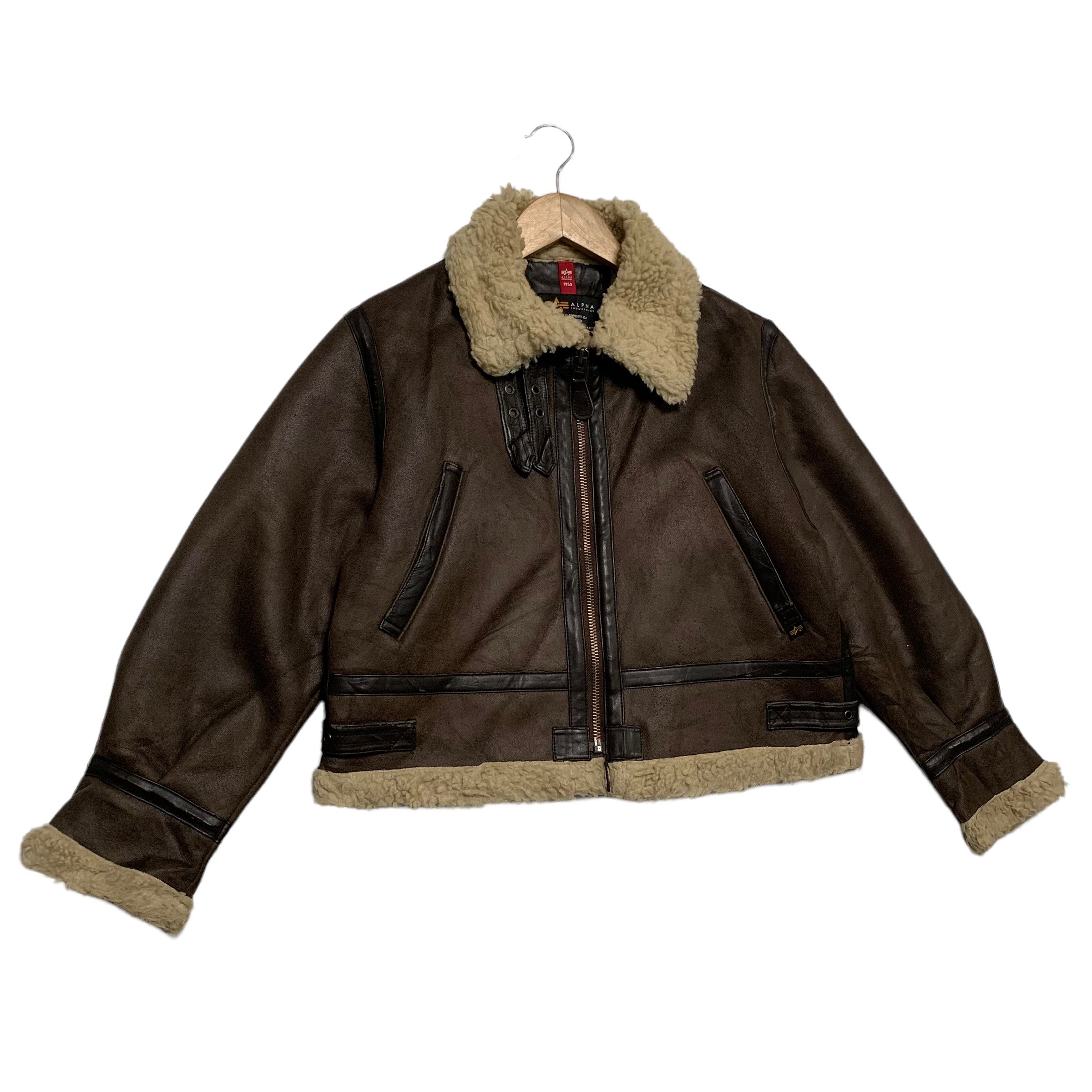 Alpha Industries Alpha Industries B3 Synthetic Leather Jacket Size S / US 4 / IT 40 - 3 Thumbnail