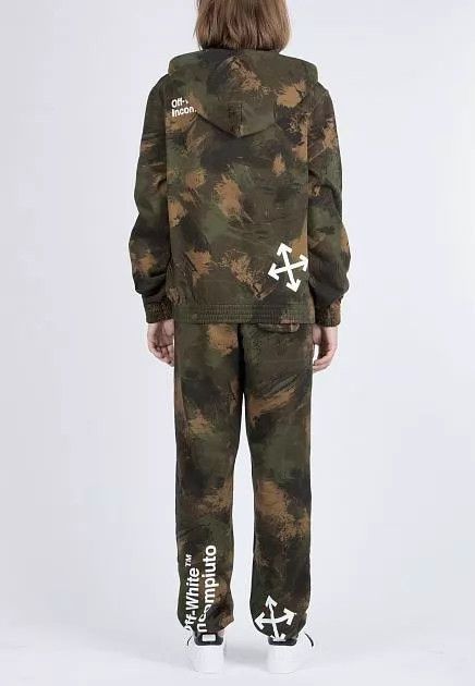 Off-White Off-White Camo Hooded Oversized Washed Cotton Jacket Size US S / EU 44-46 / 1 - 2 Thumbnail