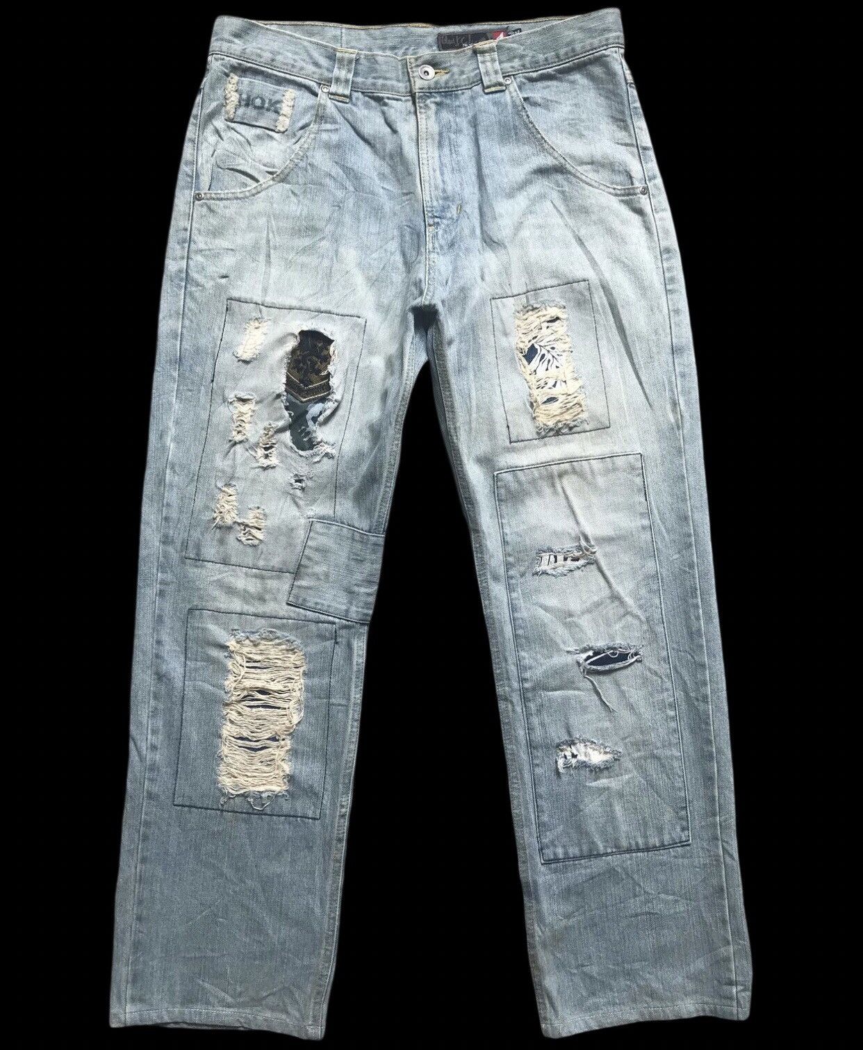 Quicksilver × Seditionaries 💥Statement Jeans💥 QUICKSILVER Patchwork Distressed Denim Size US 33 - 1 Thumbnail