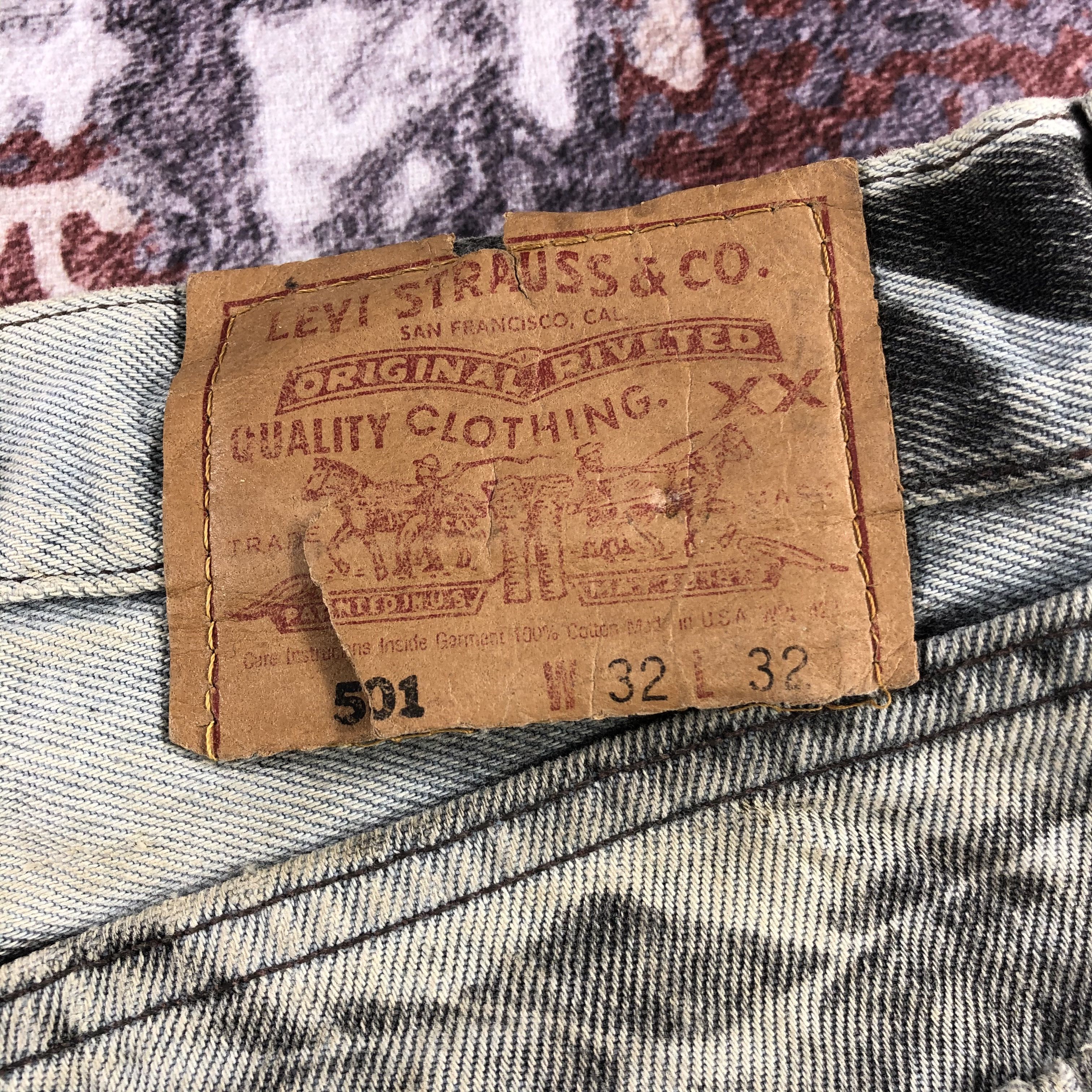 Levi's Vintage 90s Bleached Levis 501 Jeans-JM2512 Size US 34 / EU 50 - 6 Thumbnail