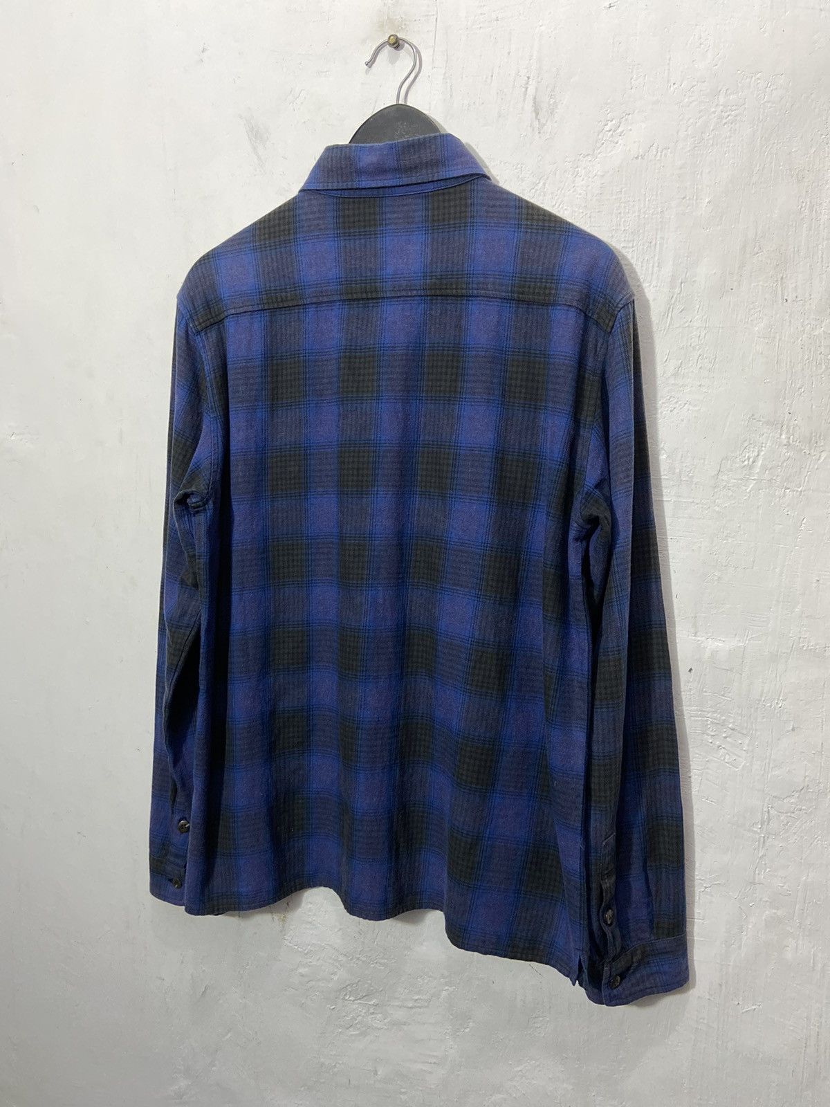 Japanese Brand Cluct Works Plaid Flannel Shirt Blue Grey Size US L / EU 52-54 / 3 - 6 Thumbnail