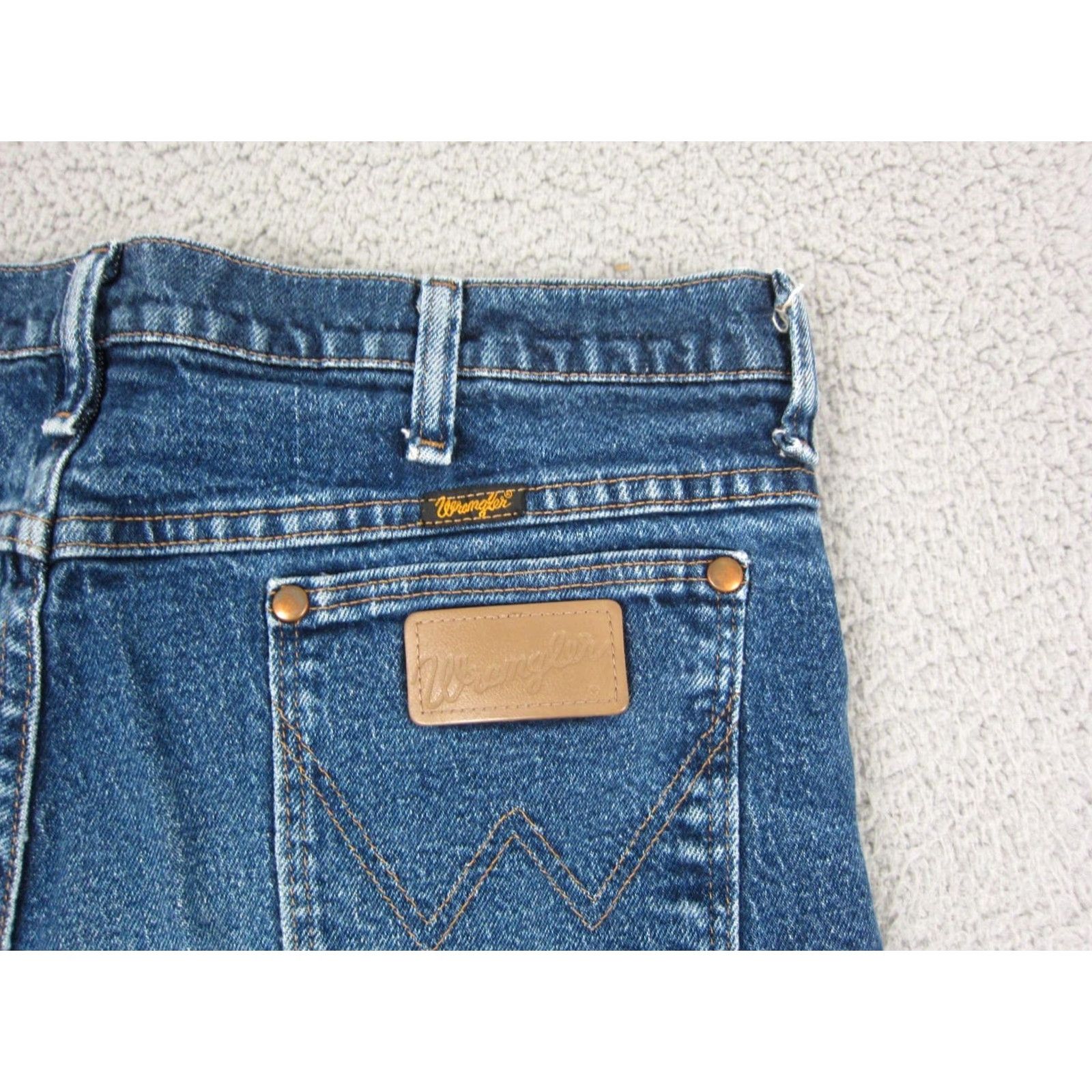 Wrangler Wrangler Jeans Wrangler 937 Slim Fit Jeans Cowboy Cut Western 38 x 32 Mens Blue Denim 5-Pocket Vintage Wrangler Cowboy Cut Mens Jeans Size US 38 / EU 54 - 3 Thumbnail