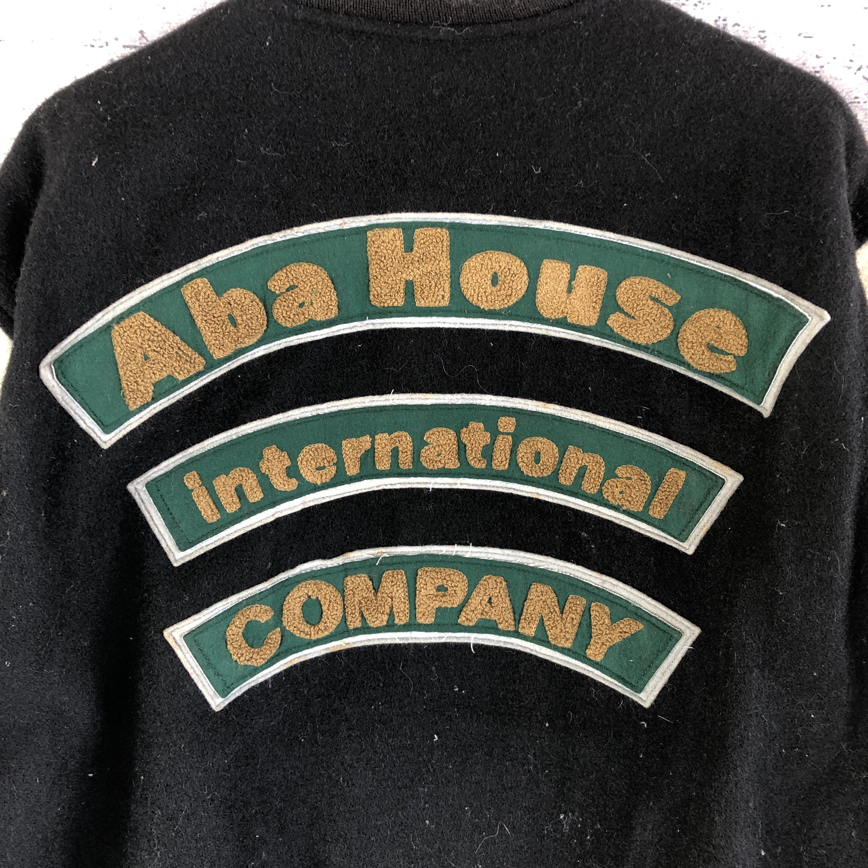 Vintage Vintage Aba House Leather Letterman Varsity Wool Jacket Size US L / EU 52-54 / 3 - 6 Thumbnail