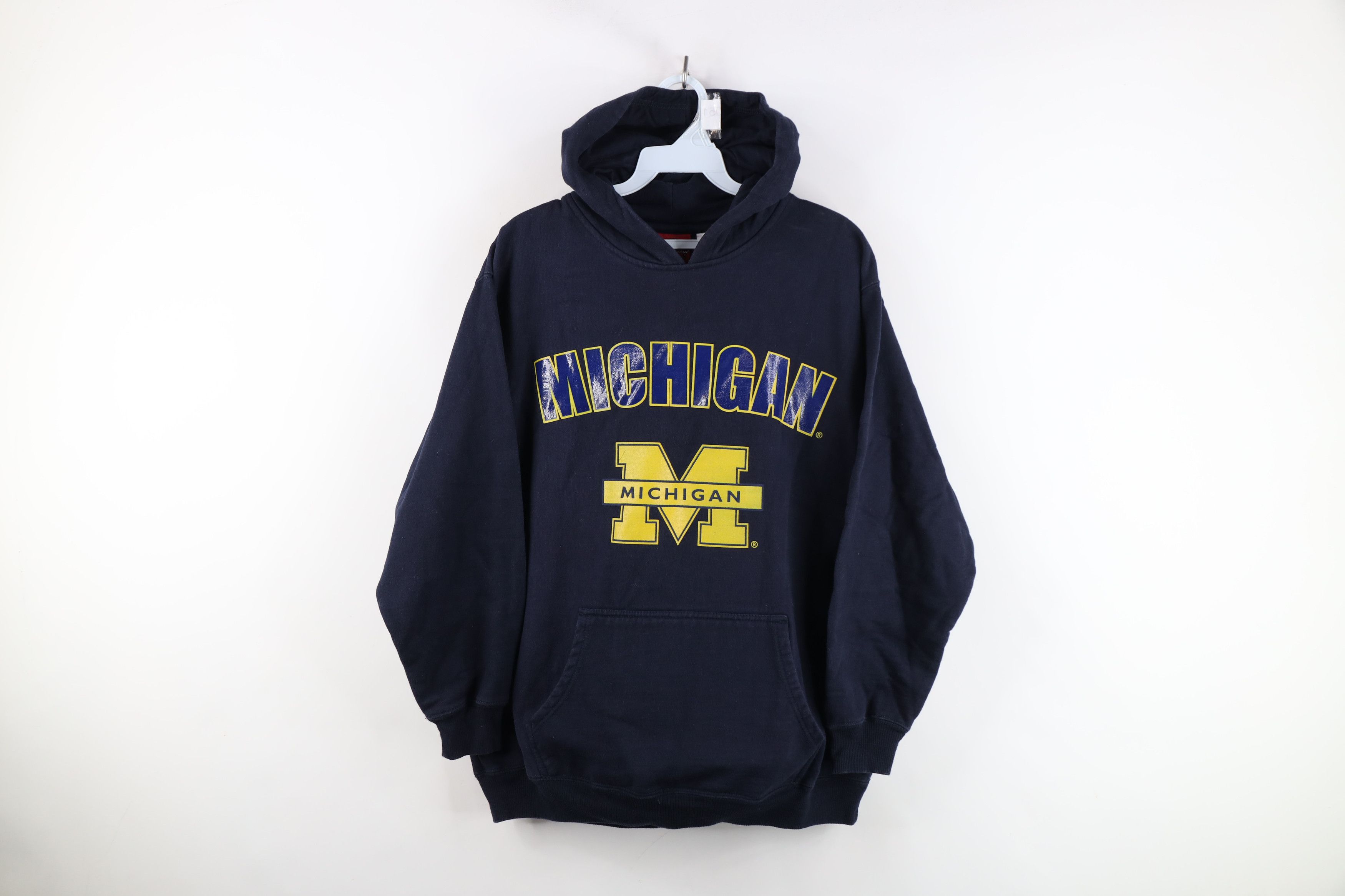 Vintage Vintage 90s Spell University of Michigan Hoodie Sweatshirt Size XL / US 12-14 / IT 48-50 - 1 Thumbnail
