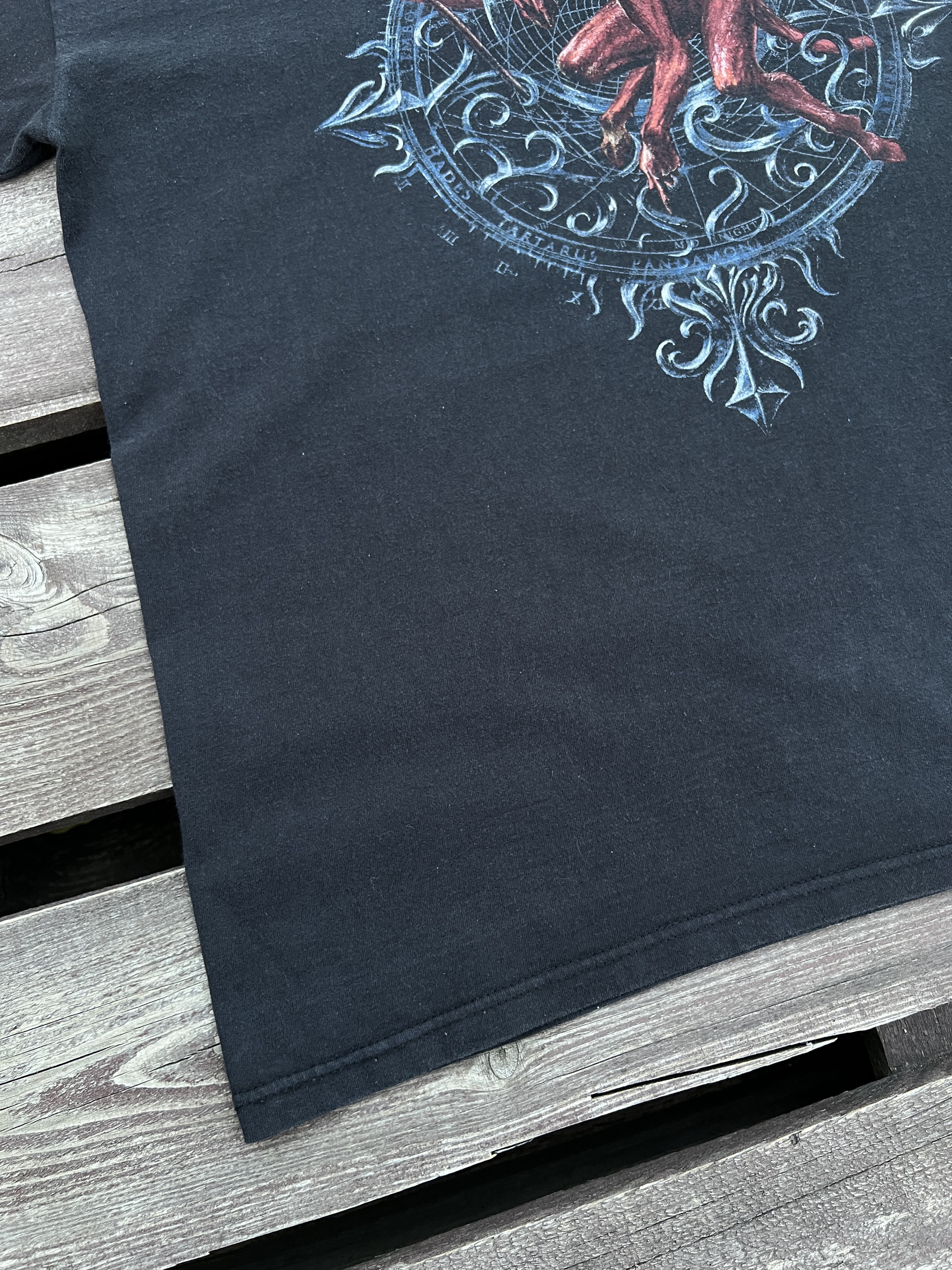 Fruit Of The Loom Vintage 2000s Alchemy Gothic Baphomet T-shirt Size US L / EU 52-54 / 3 - 5 Thumbnail