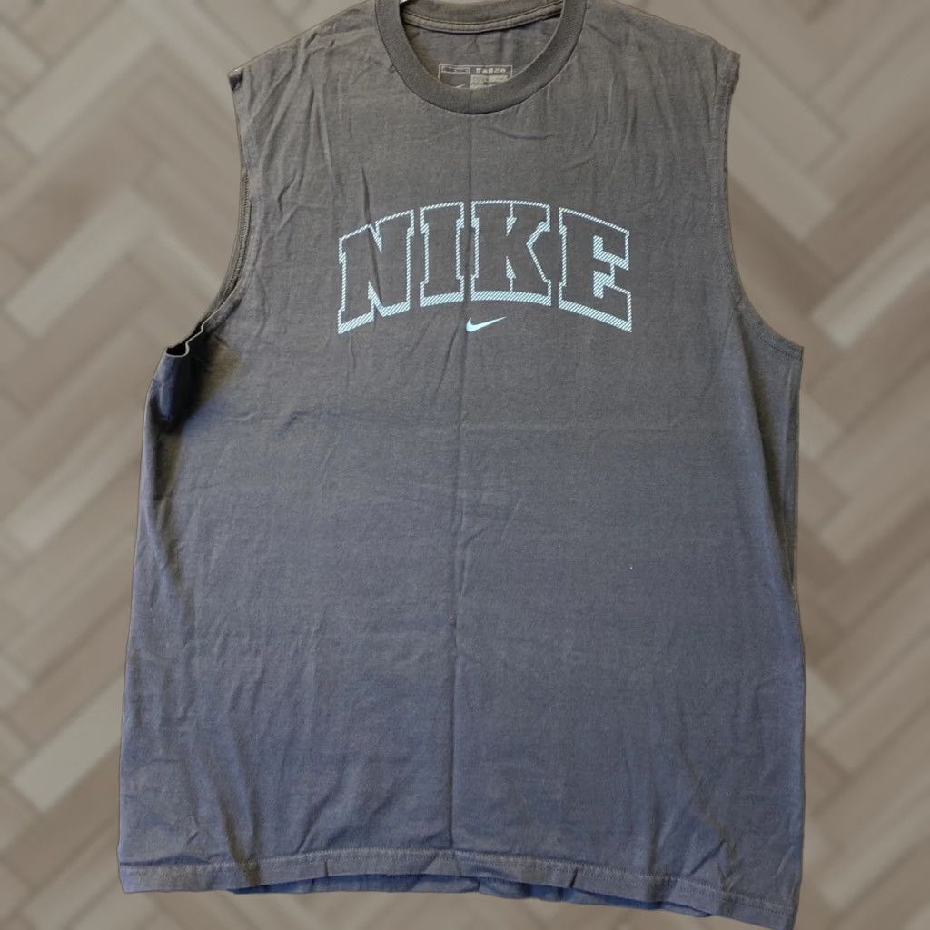 Nike Nike Men's Activewear Tank Top Gray Size L Sleeveless Cotton Running Sports Size US L / EU 52-54 / 3 - 1 Thumbnail