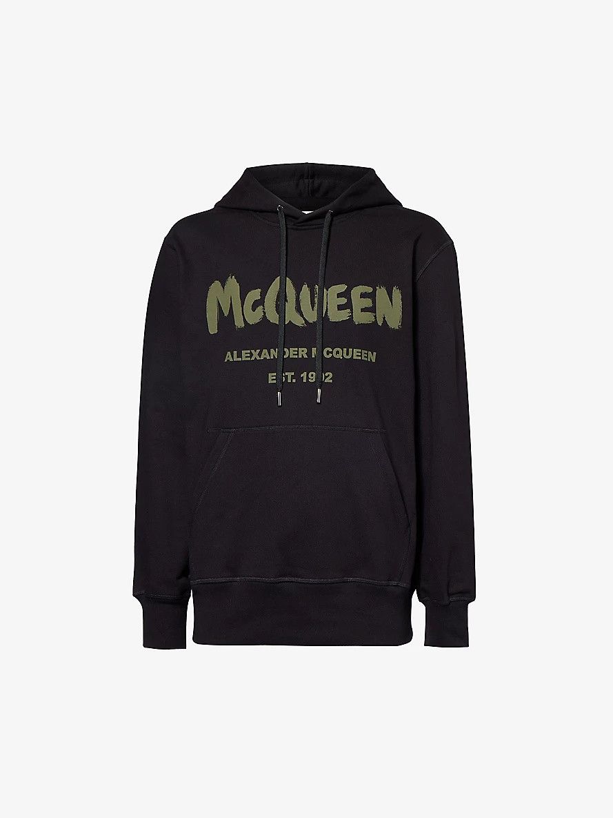 Alexander McQueen o1w1db10925 Mcqueen Graffiti Hooded Sweatshirt in Black Size US XXL / EU 58 / 5 - 1 Thumbnail
