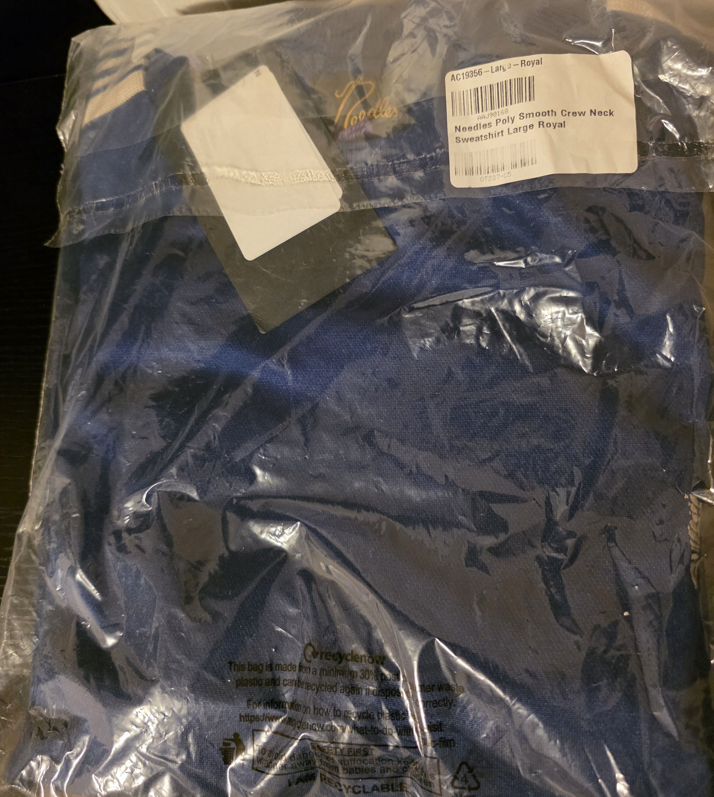 Needles Needles Men's Poly Smooth Crew Neck Sweatshirt in Royal Size US L / EU 52-54 / 3 - 2 Thumbnail