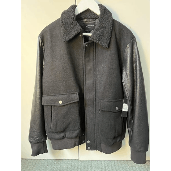 Saint Morta Maverick Sherpa Leather Jacket
