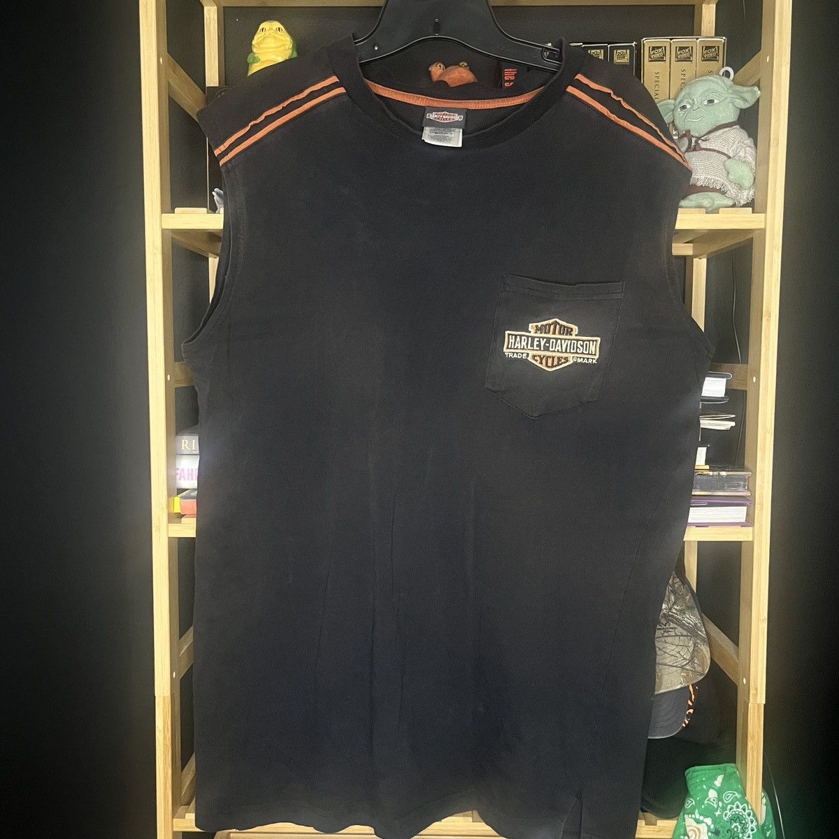 Harley Davidson Pocket Logo Embroidered Sun Faded Tank Top Size Medium Size US M / EU 48-50 / 2 - 1 Thumbnail