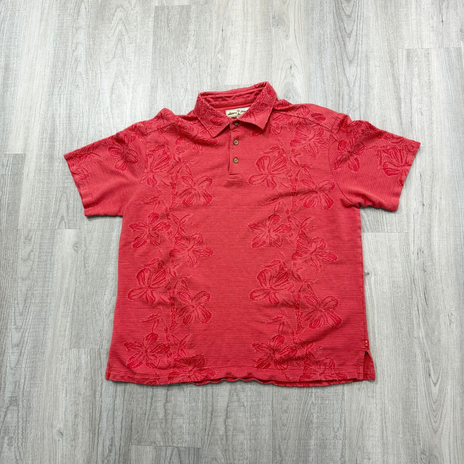 Tommy Bahama Vintage Tommy Bahama Polo Shirt Men's Large Red Hawaiian Size US L / EU 52-54 / 3 - 1 Thumbnail