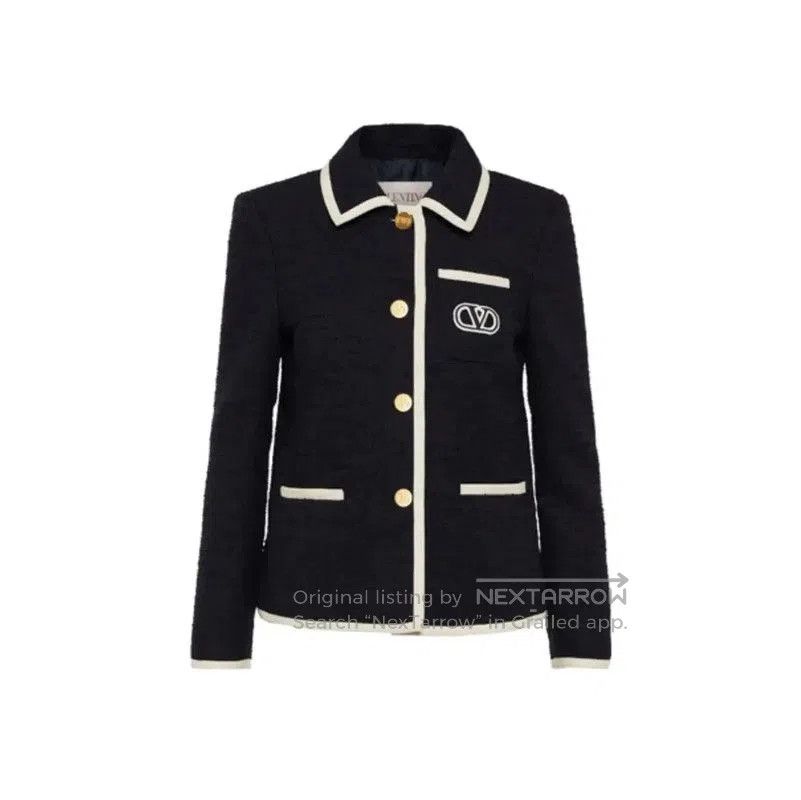 Valentino Valentino Black Cotton Women's Jacket . Size XXS / US 00 / IT 34 - 1 Thumbnail