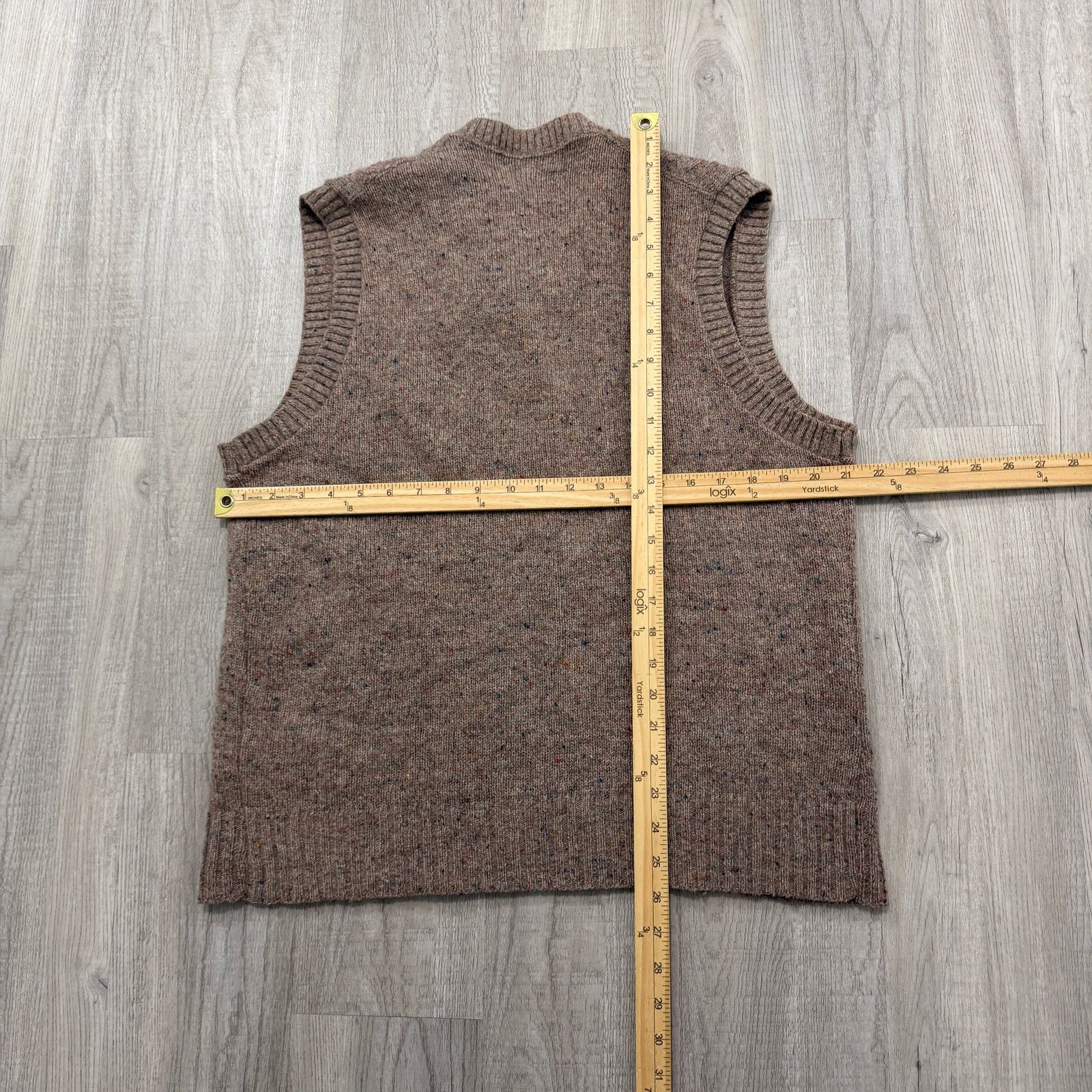 Vintage Vintage Robert Bruce Sweater Vest Men's Large Beige 80s Size US L / EU 52-54 / 3 - 6 Thumbnail