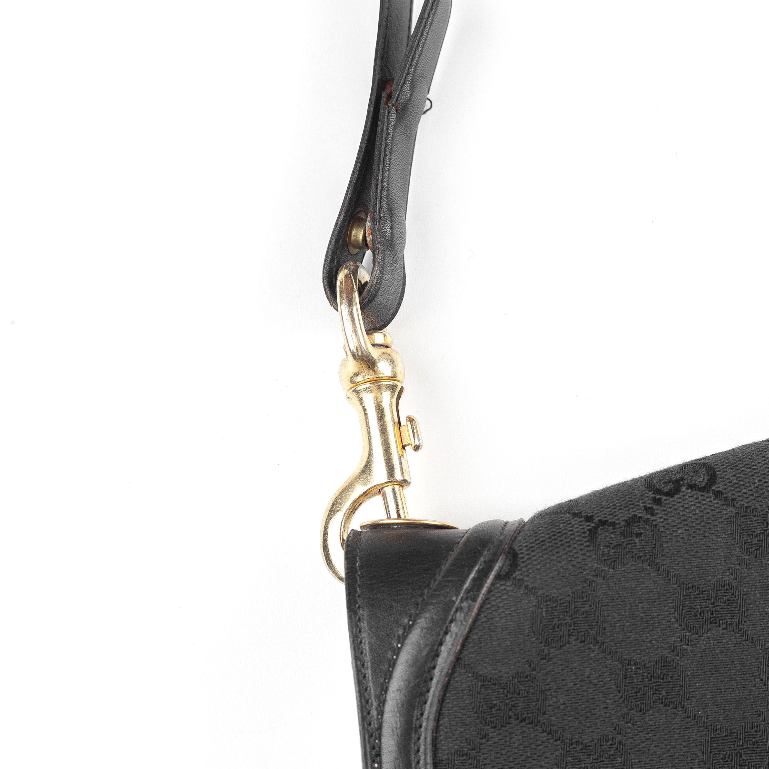 Gucci Gucci Rare 1950’s Black Monogram Vintage Crossbody Bag Size ONE SIZE - 8 Thumbnail