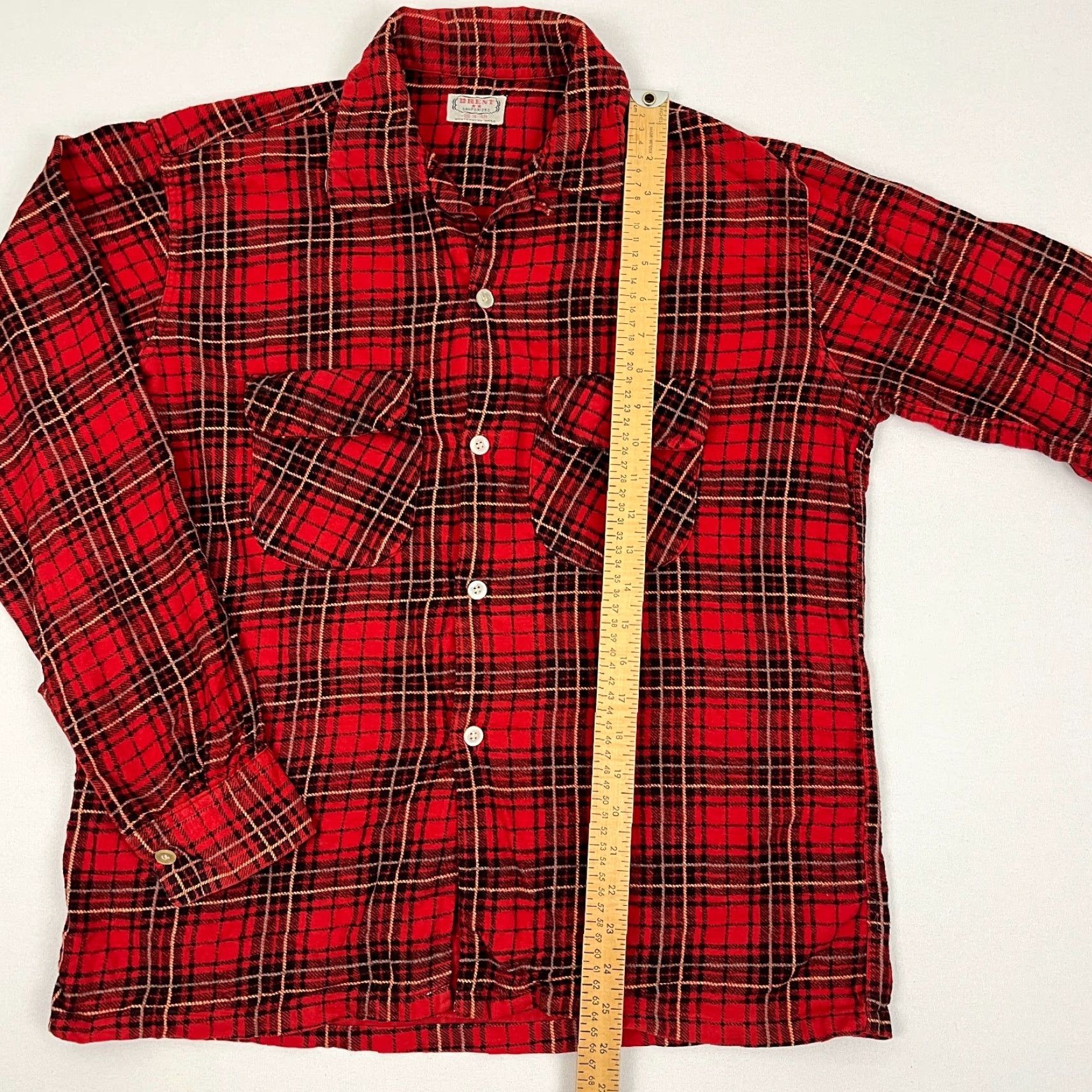 Vintage VINTAGE Montgomery Ward Brent Sanforized Shirt Mens M Red Plaid Flannel Button-Up Shirt Size US M / EU 48-50 / 2 - 3 Thumbnail
