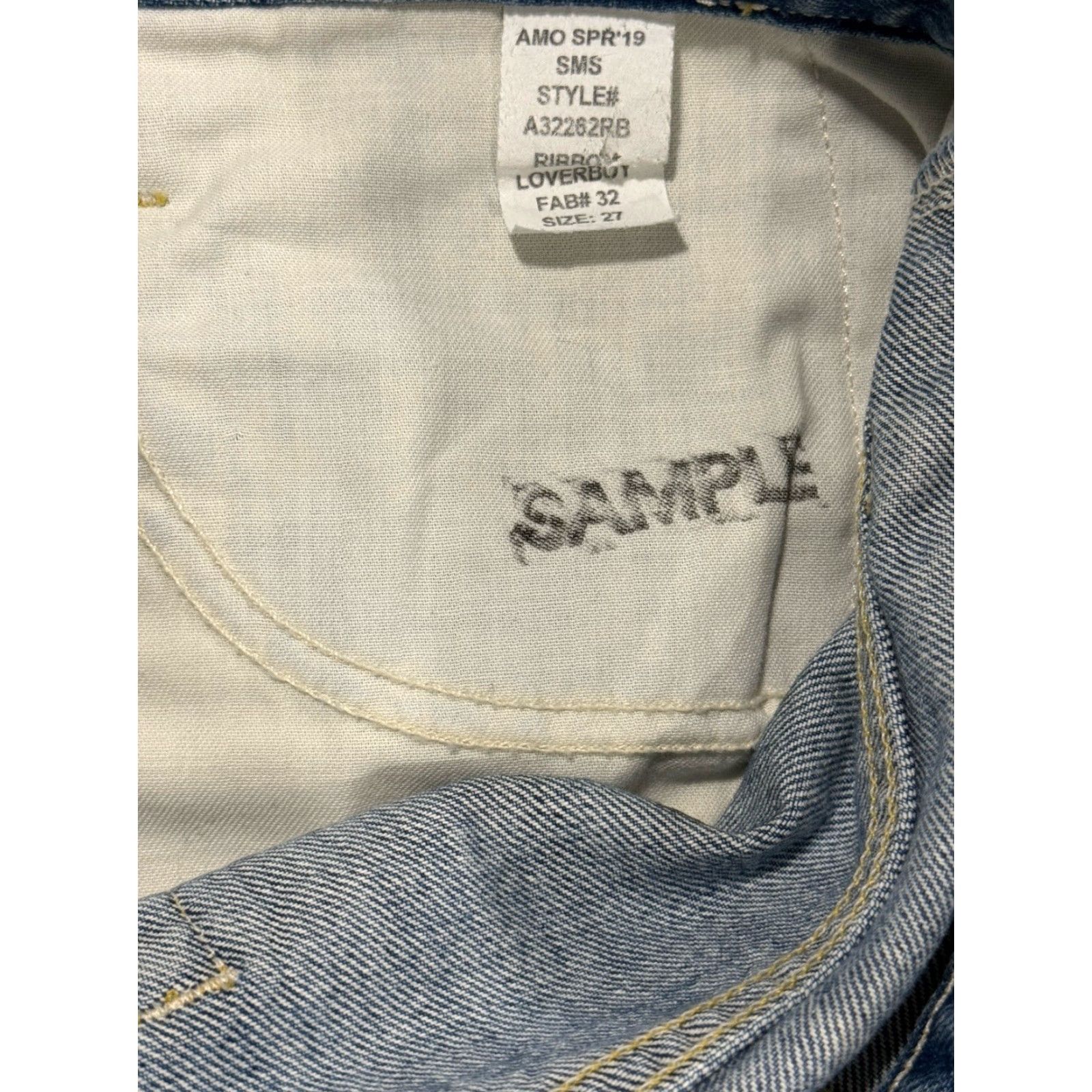 AMO AMO Loverboy Jeans High Rise Distressed Straight Women’s Size 27 Blue Size 27" / US 4 / IT 40 - 7 Thumbnail