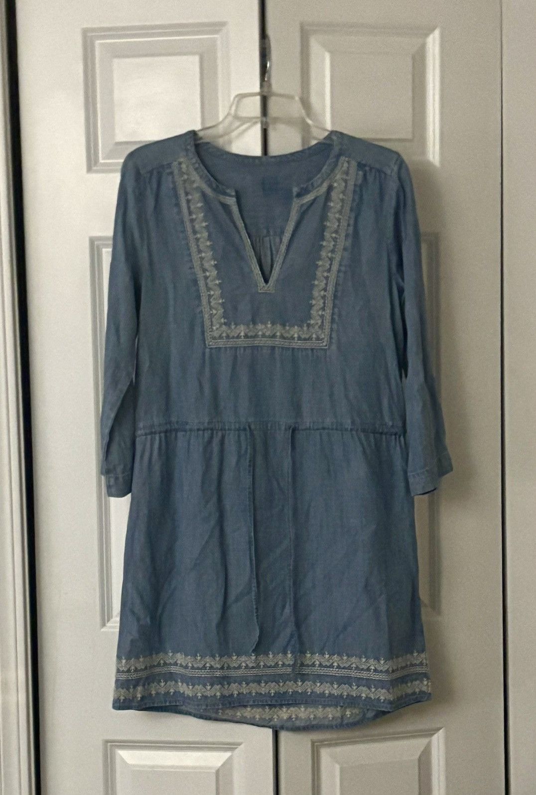 Vintage Denim Vintage Boho Style Embroidered Mini Dress Size S Size S / US 4 / IT 40 - 1 Thumbnail