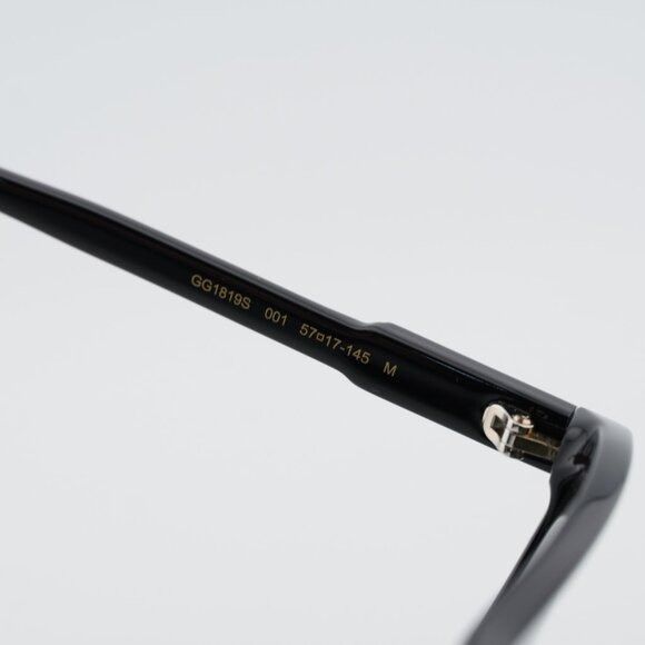 Gucci Gucci GG1819S 001 Sunglasses Black Square Frame, Grey Lenses Size ONE SIZE - 6 Thumbnail