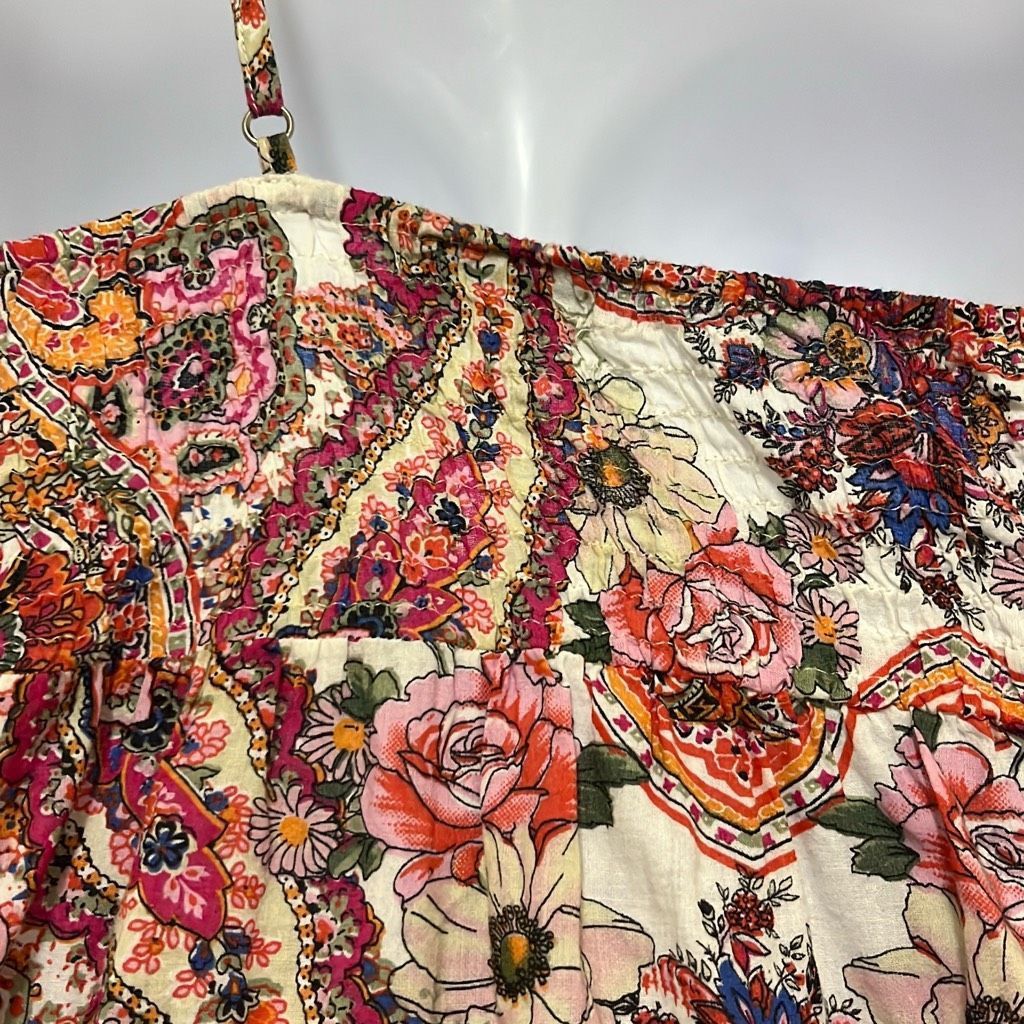Other OndadeMar Women Small Pink Floral Paisley One Shoulder 100% Size S / US 4 / IT 40 - 5 Thumbnail