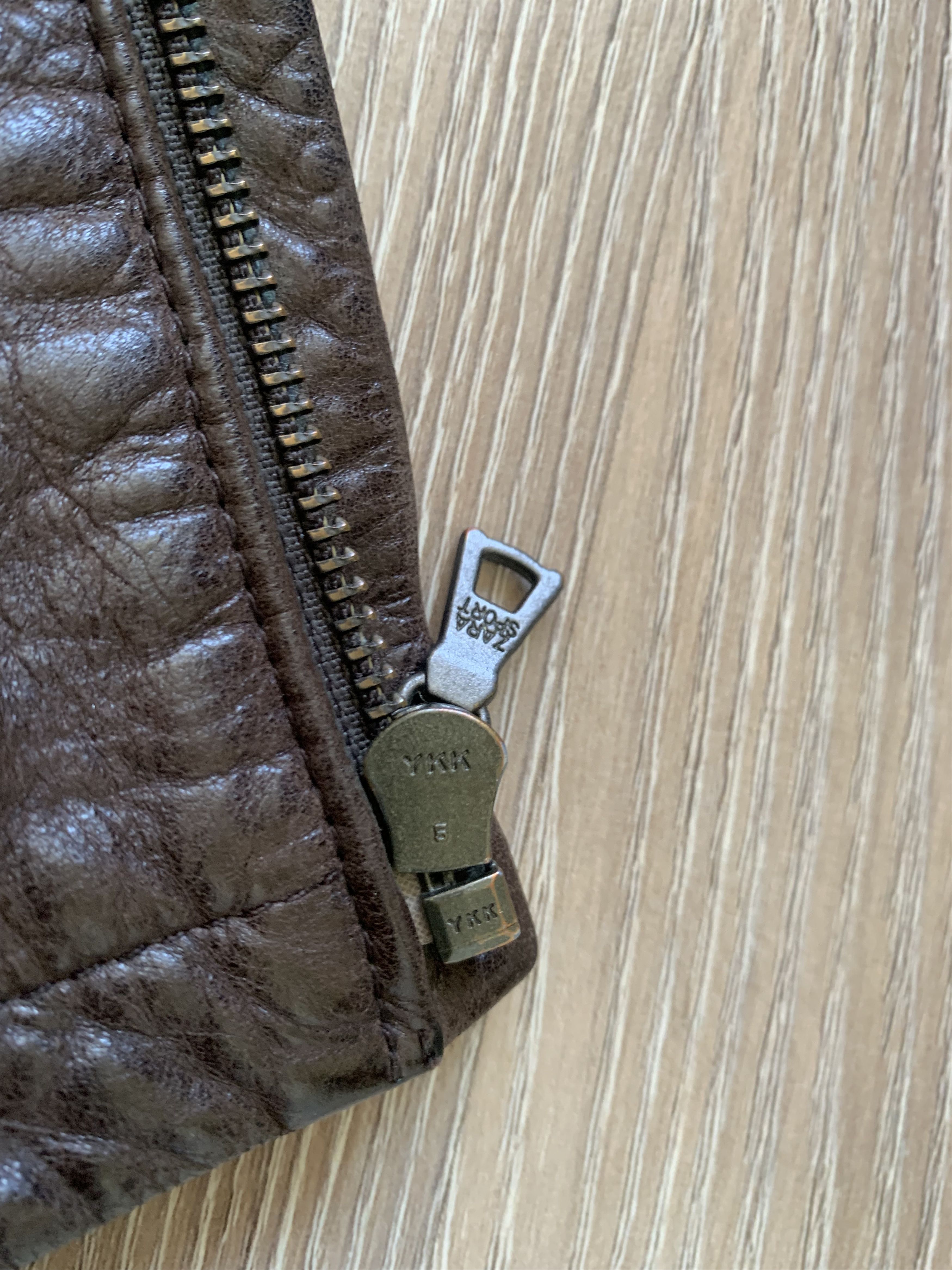 Zara Mens Vintage Zara Brown Leather Archival Biker Jacket Size US M / EU 48-50 / 2 - 9 Thumbnail