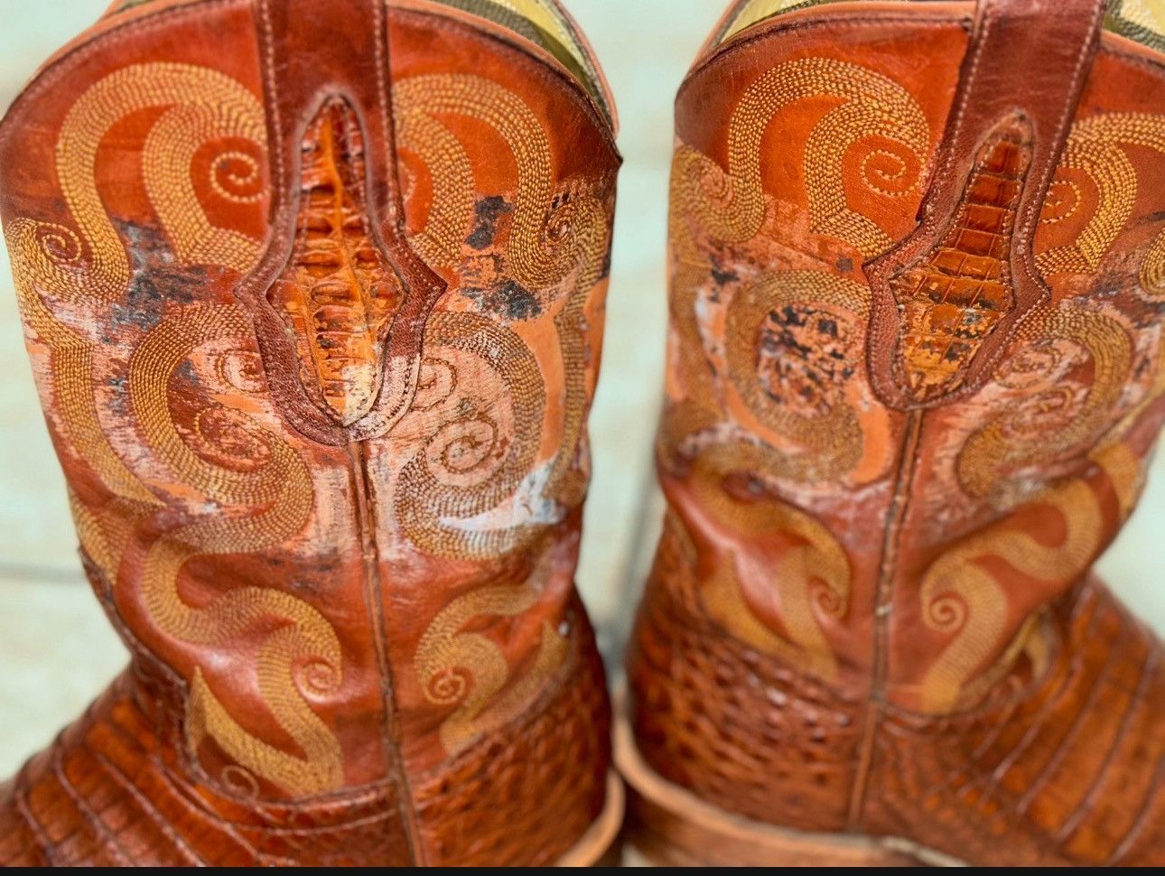 Vintage Crocodile boots Size US 7.5 / EU 40-41 - 4 Thumbnail