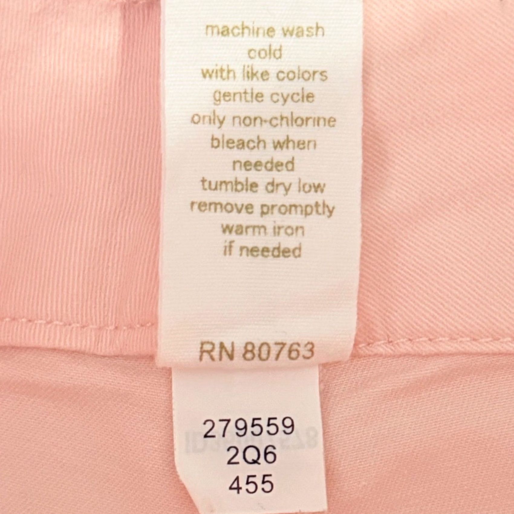 Vintage London Jean Shorts Women 6 Cut-Off Pink Peach 4.5 Inseam 5-Pocket Stretch Denim Beach Festival Boho Summer Size 24" / US 00 / IT 34 - 4 Thumbnail