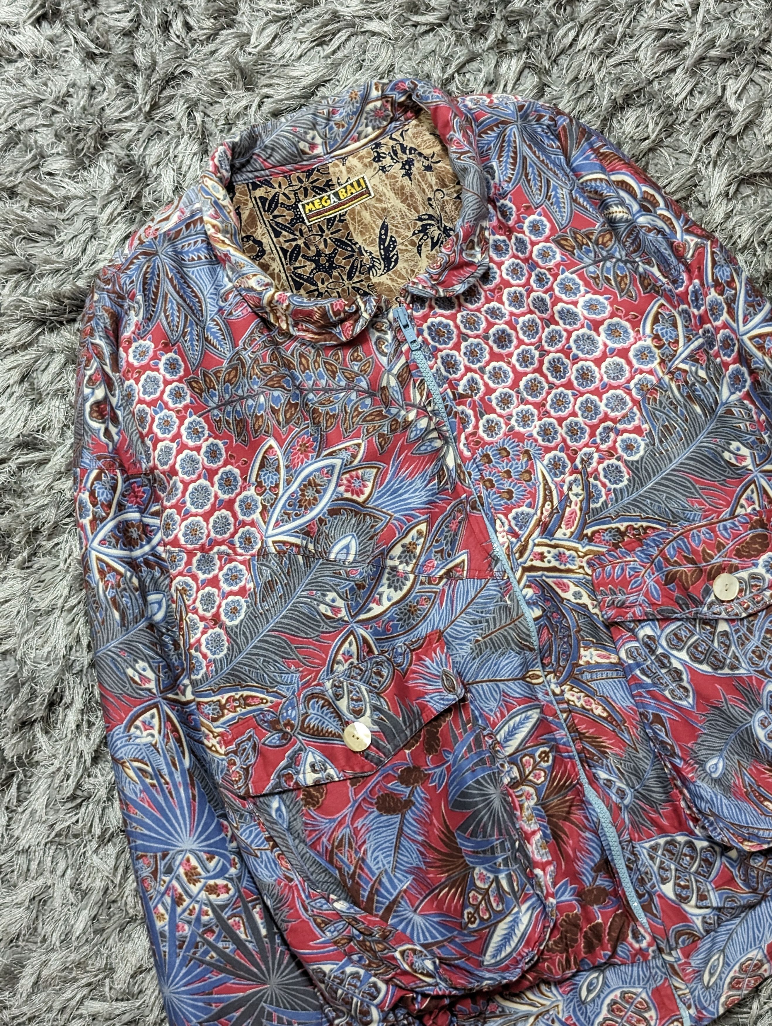 Batik Bay Vintage Mega Bali Hand Made Bali Floral Jacket Batik Bomber Size US M / EU 48-50 / 2 - 5 Thumbnail
