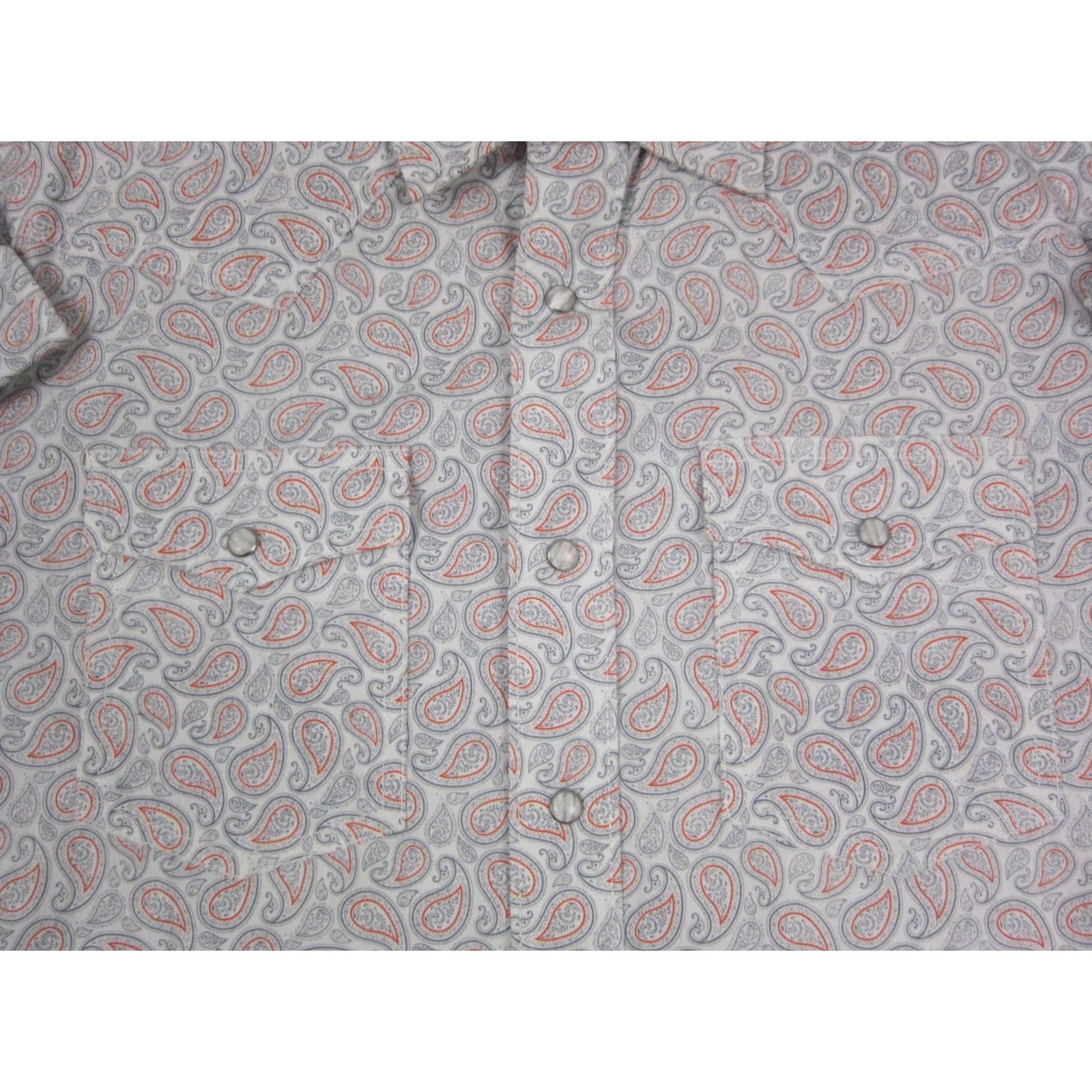 Wrangler Wrangler Shirt Mens L White Gray Paisley Snap Western Cowboy 20X Colorful Size US L / EU 52-54 / 3 - 2 Thumbnail