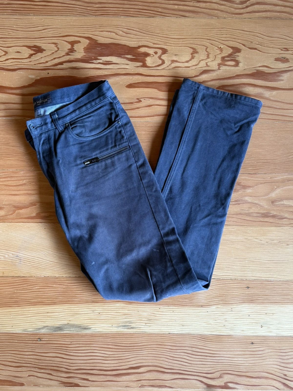 Louis Vuitton Louis Vuitton gray denim biker pants Size US 32 / EU 48 - 5 Thumbnail