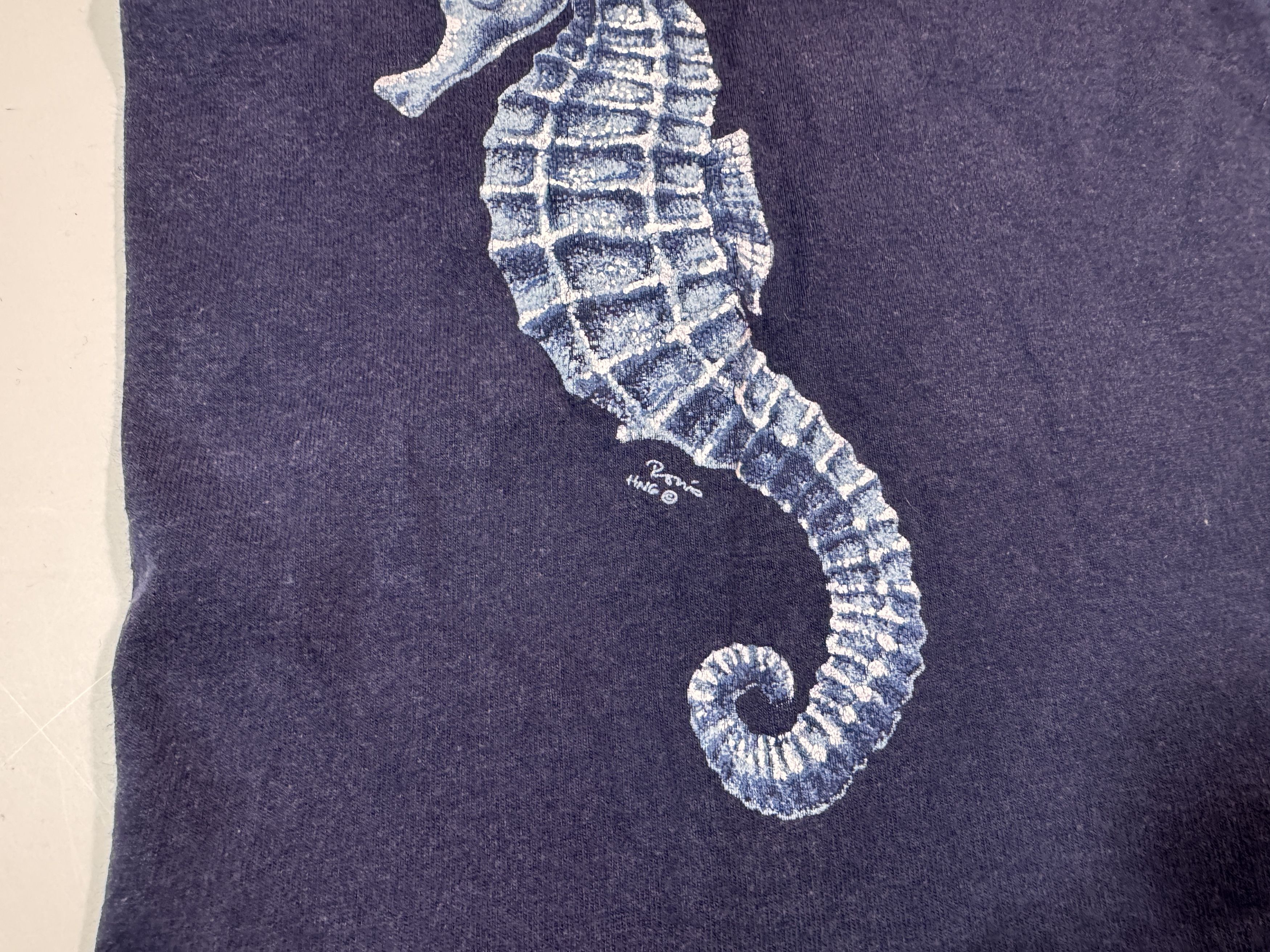 Vintage Vintage 90s Seahorse T-shirt by Harlequin All-over Print Size US XL / EU 56 / 4 - 3 Thumbnail