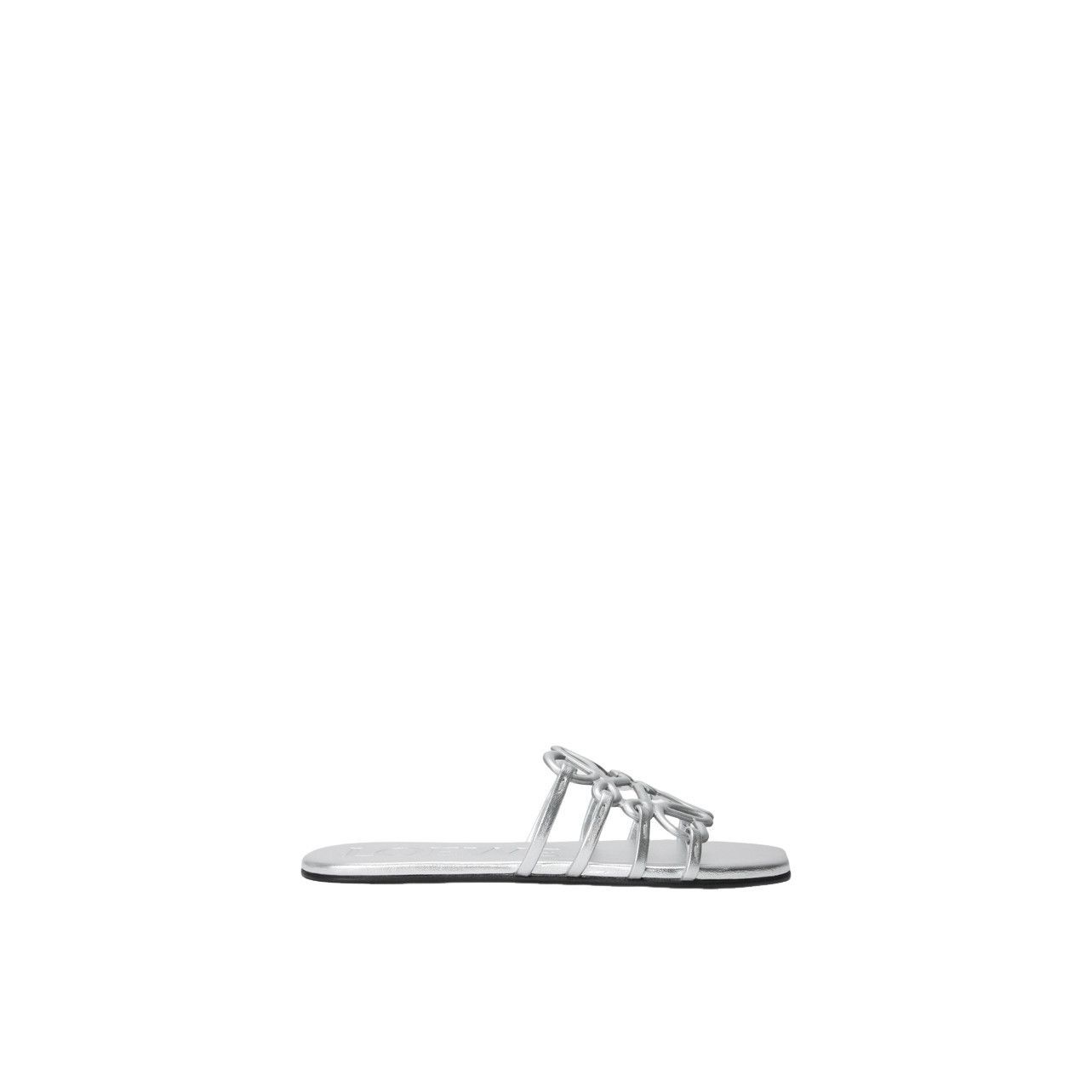 Loewe LOEWE Petal Anagram $950 Silver Slides New & Authentic (Wome Size US 10 / IT 40 - 1 Thumbnail