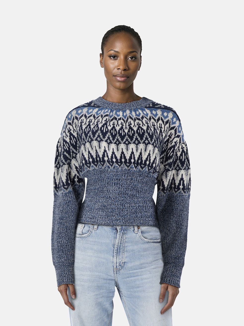Paco Rabanne Blue Wool Icelandic Jumper Size M / US 6-8 / IT 42-44 - 1 Thumbnail