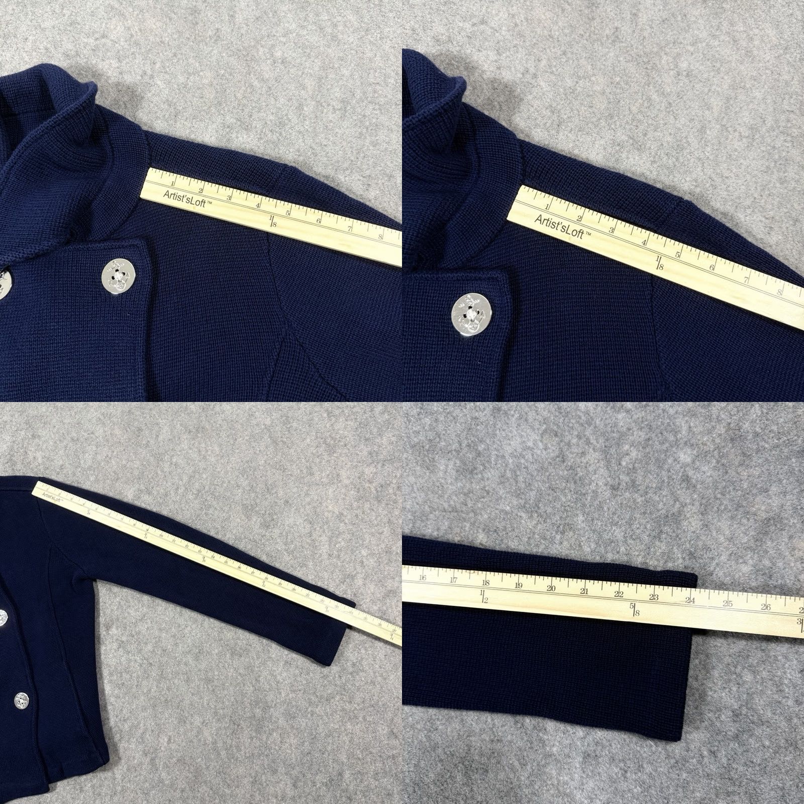 Ralph Lauren Lauren Ralph Lauren Pea Coat Style Knit Jacket Women’s Size PM Blue Sweatshirt/Coat Knit Jacket Size M / US 6-8 / IT 42-44 - 10 Thumbnail