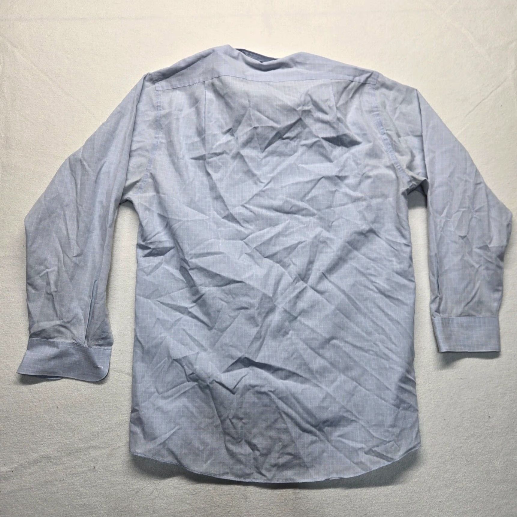 Van Heusen VAN HEUSEN Blue Long Sleeve Button-Up Shirt Adult Men's 15 Collared Cotton Blend All Seasons Size US M / EU 48-50 / 2 - 6 Thumbnail