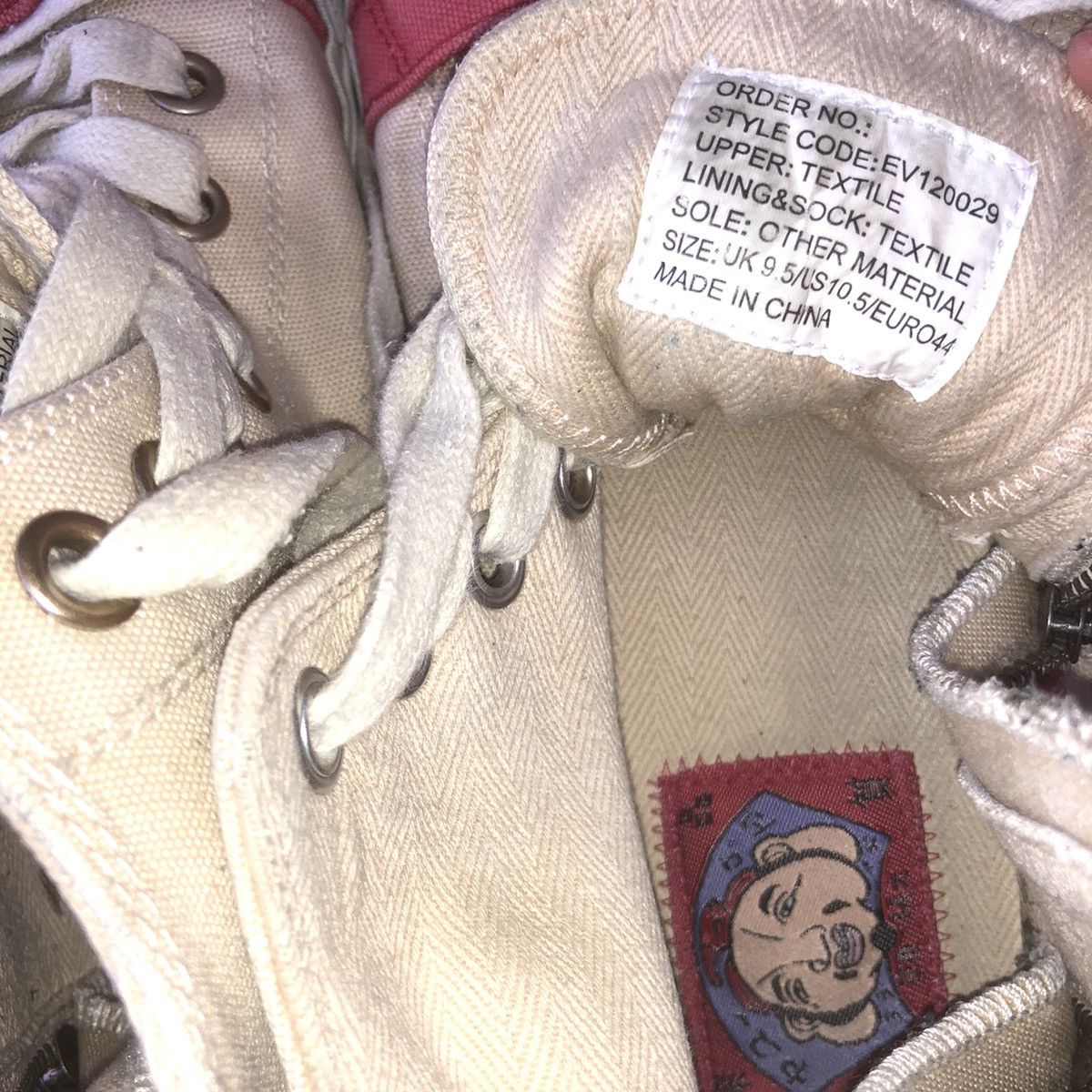 Evisu × Vintage Vintage Evisu high Top Sneakers Size US 10.5 / EU 43-44 - 10 Thumbnail