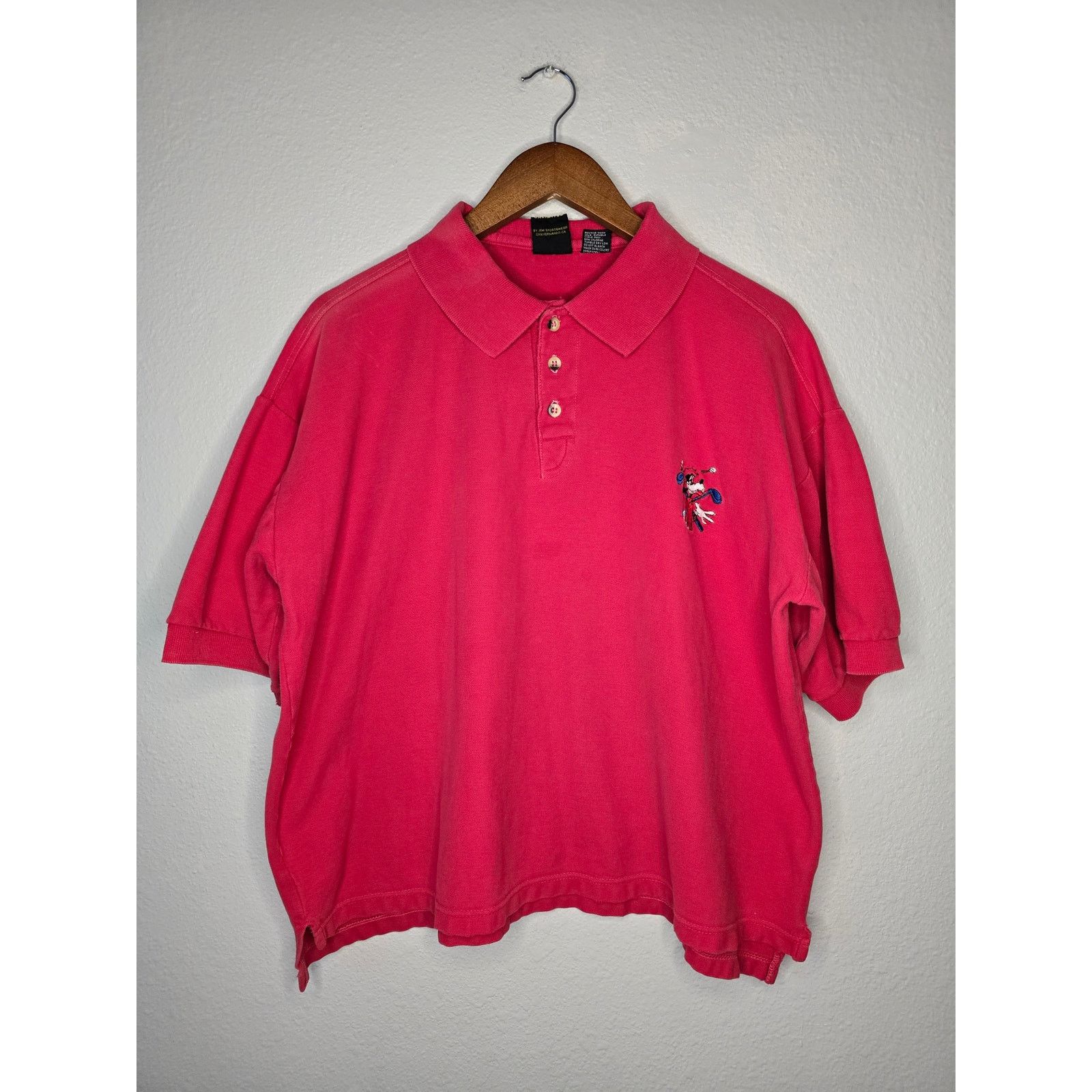Disney × Mickey Unlimited × Vintage Vintage Womens Goofy Golf Polo Shirt XL Red Disney Golfer Size XL / US 12-14 / IT 48-50 - 1 Thumbnail