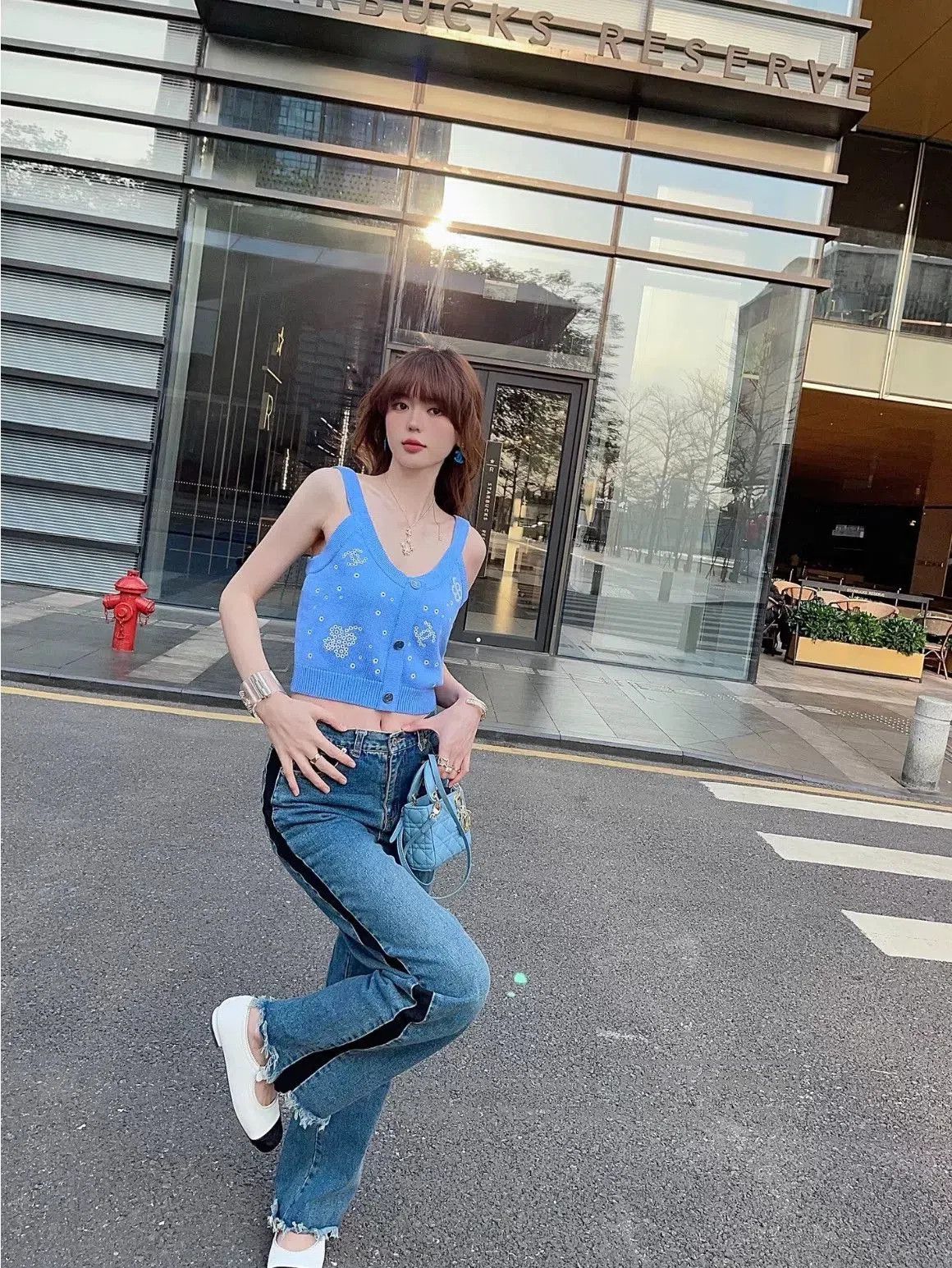 Chanel Chanel 23P Blue Knit Vest. Size XXS / US 00 / IT 34 - 9 Thumbnail