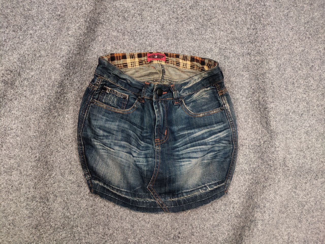 If Six Was Nine If Six Was Nine Sexy Vintage Japan Denim Mini Skirt Y2K Size 29" - 1 Thumbnail