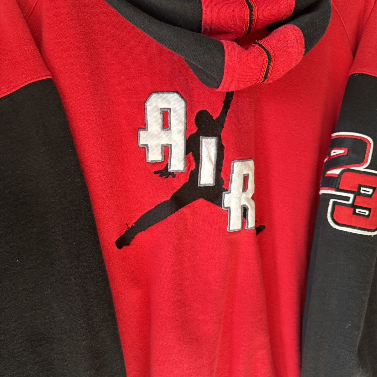 Jordan Brand Vintage Nike Air Jordan Varsity Hoodie 90s Rare Jacket Logo Size US L / EU 52-54 / 3 - 2 Thumbnail