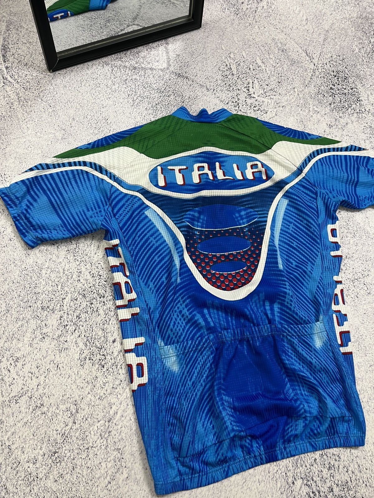 Vintage Castelli Italia Velo Cycling Jersey Crazy Overprint Rare Size US XL / EU 56 / 4 - 10 Thumbnail