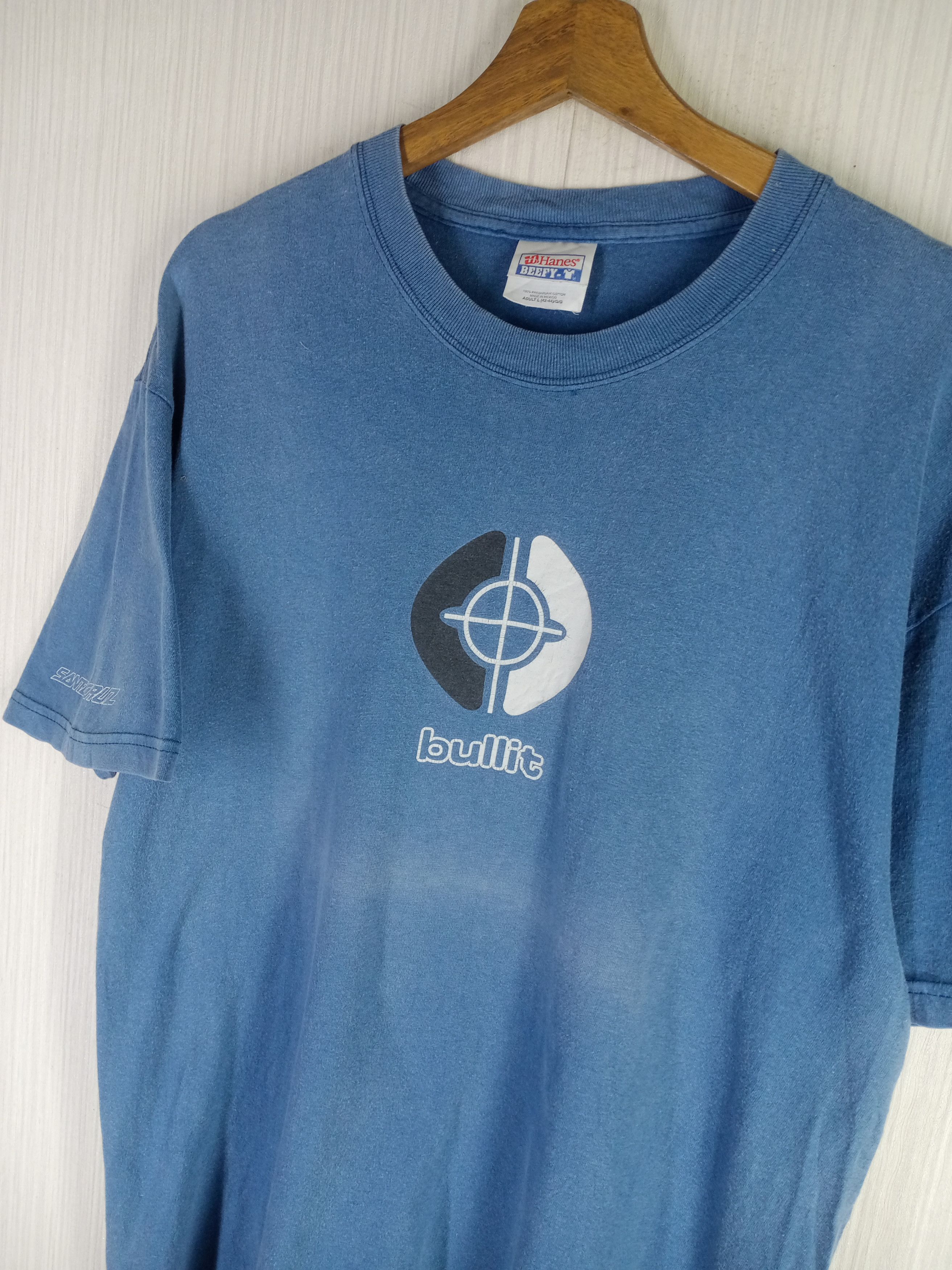 Santa Cruz Skateboards Rare Vintage Santa Cruz Bullit Big Logo Tshirt Hook Ups Size US L / EU 52-54 / 3 - 5 Thumbnail